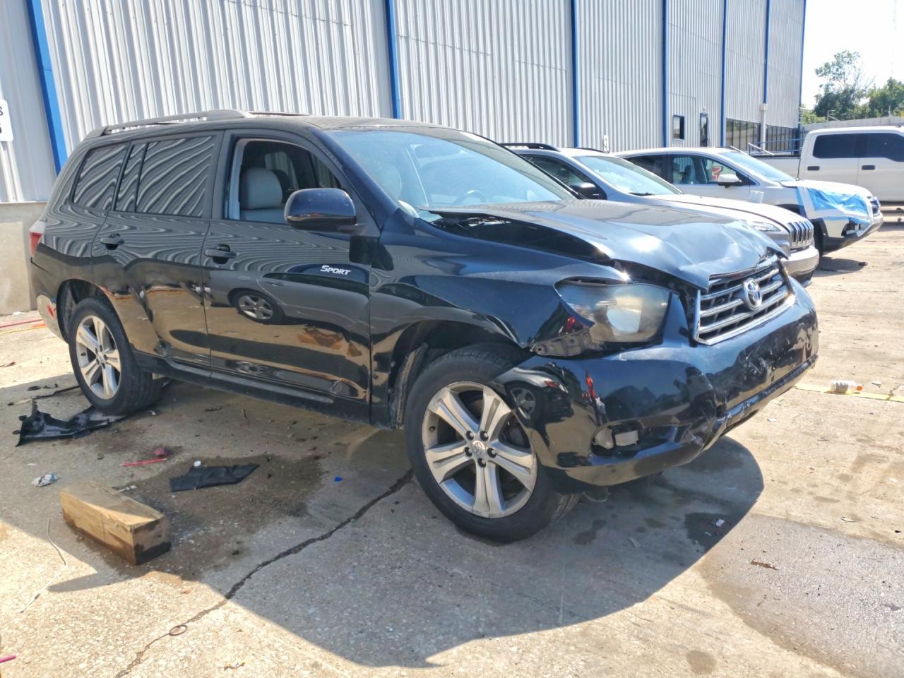 2008 Toyota Highlander Sport Black vin: JTEES43A282091652