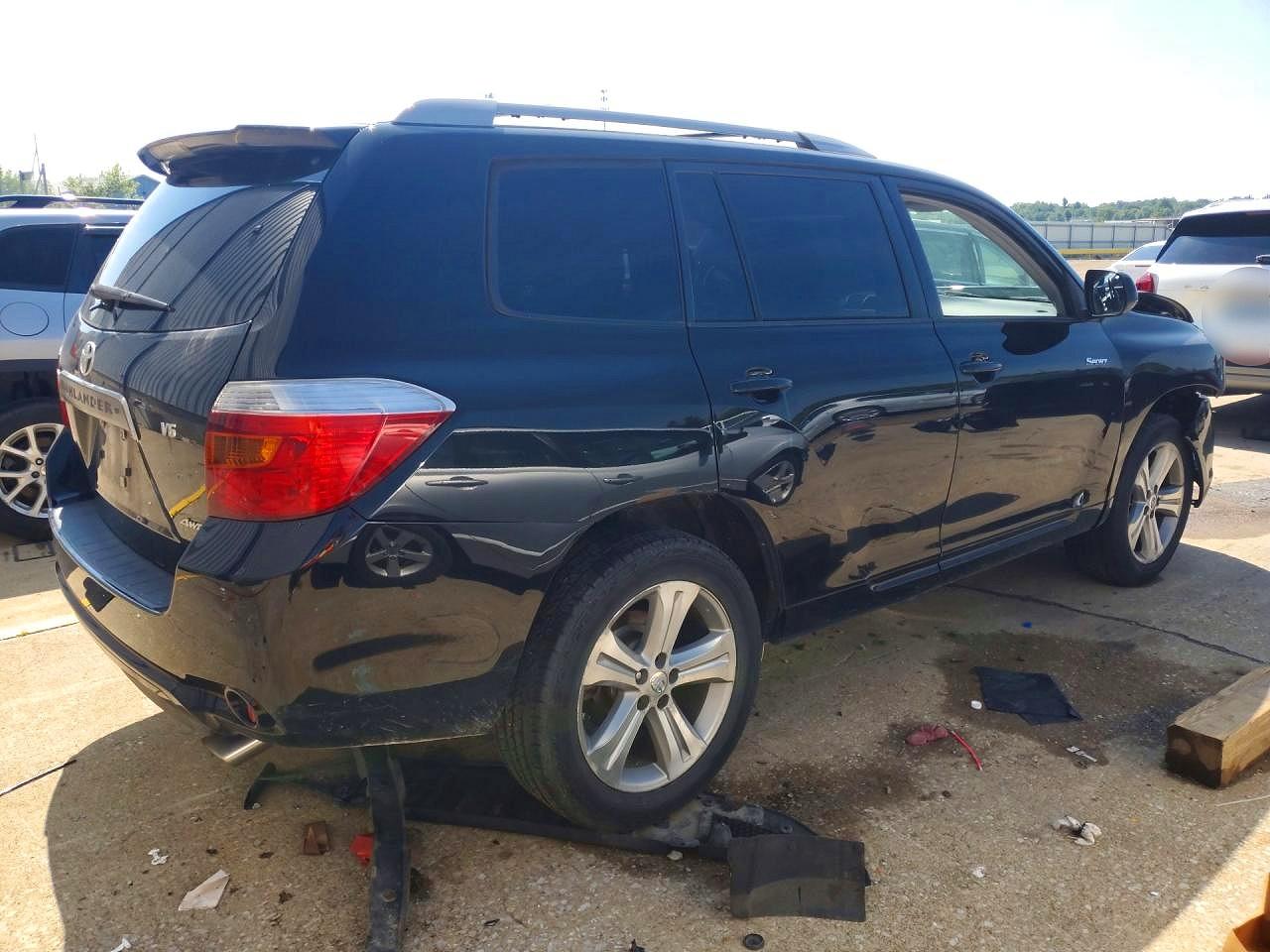 2008 Toyota Highlander Sport Black vin: JTEES43A282091652
