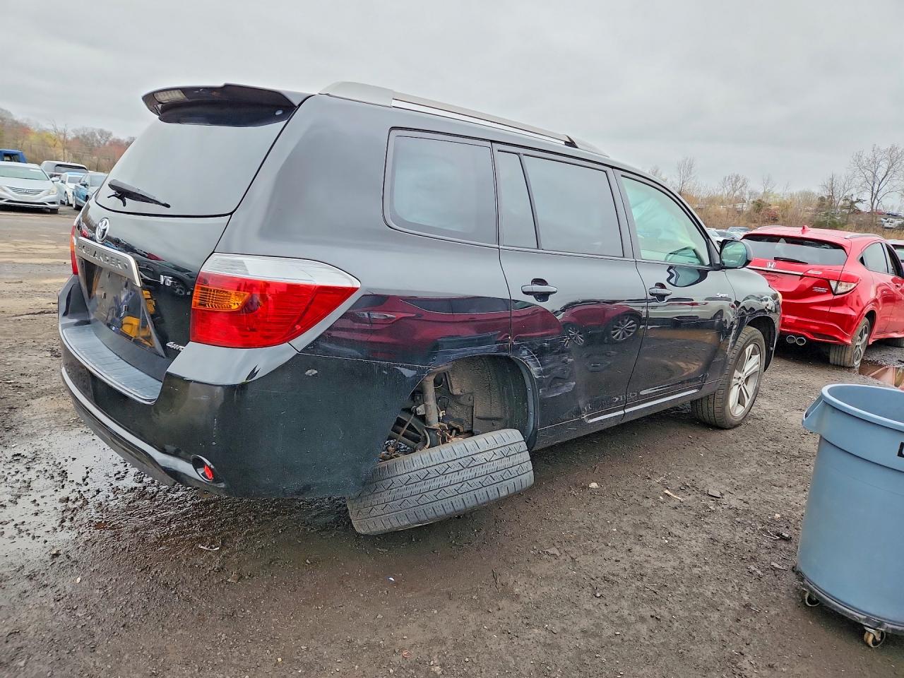 2008 Toyota Highlander Sport Black vin: JTEES43A282097449