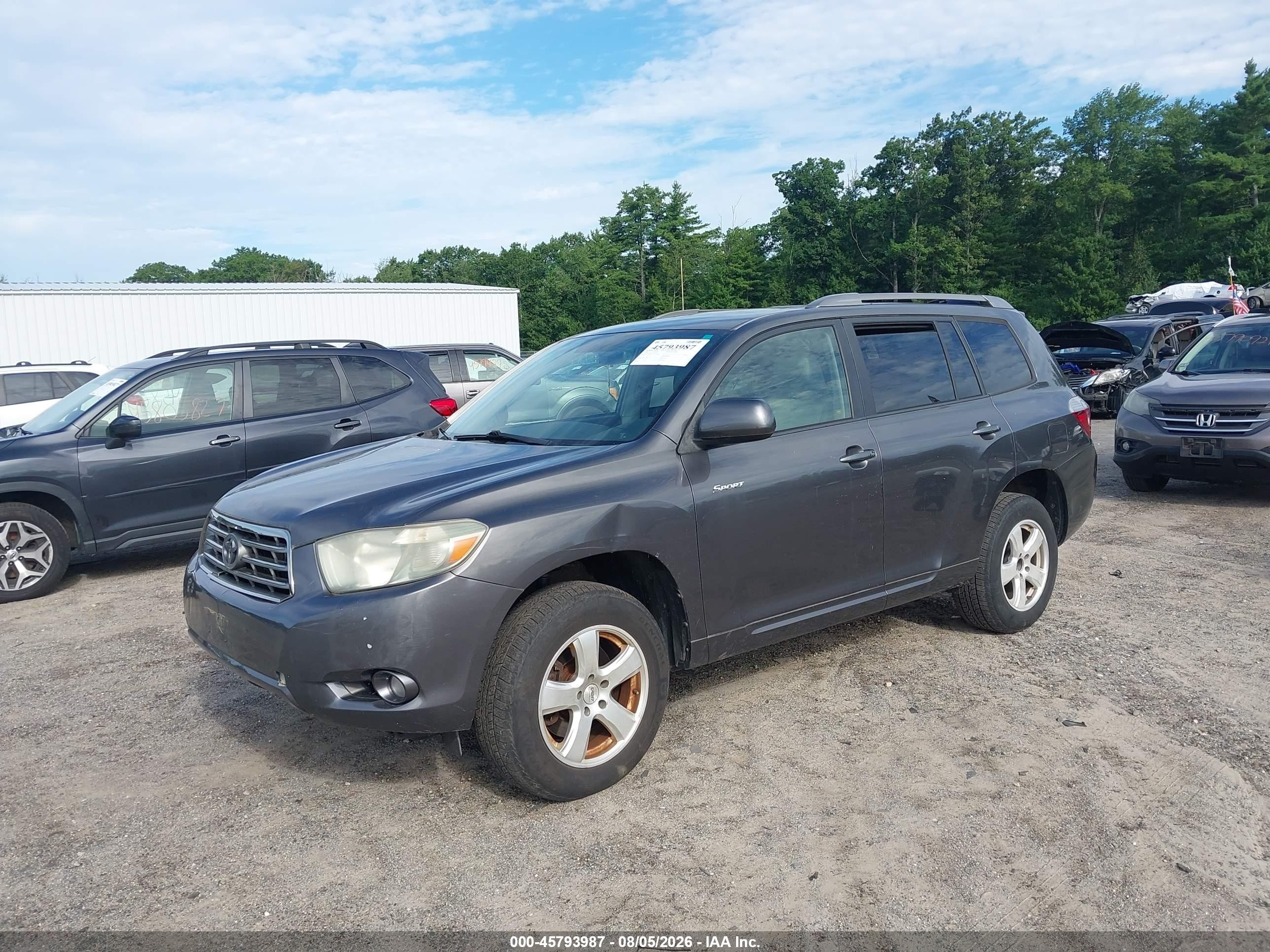 2009 Toyota Highlander Sport Серый vin: JTEES43A292133318