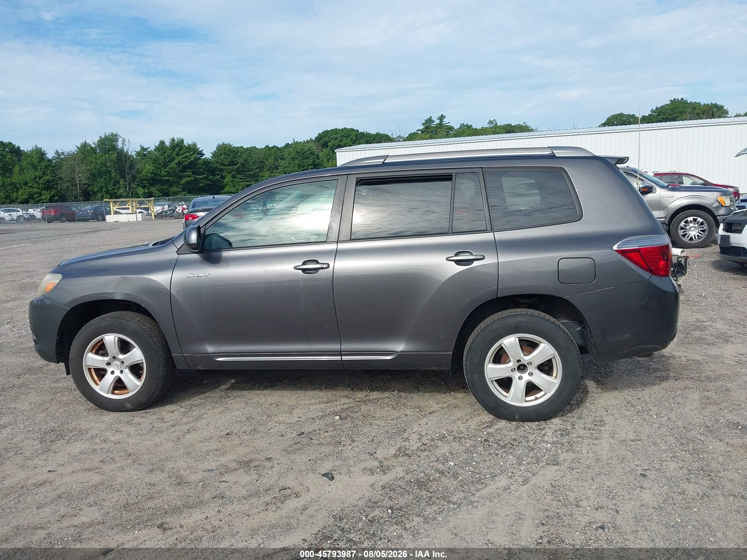 2009 Toyota Highlander Sport Серый vin: JTEES43A292133318