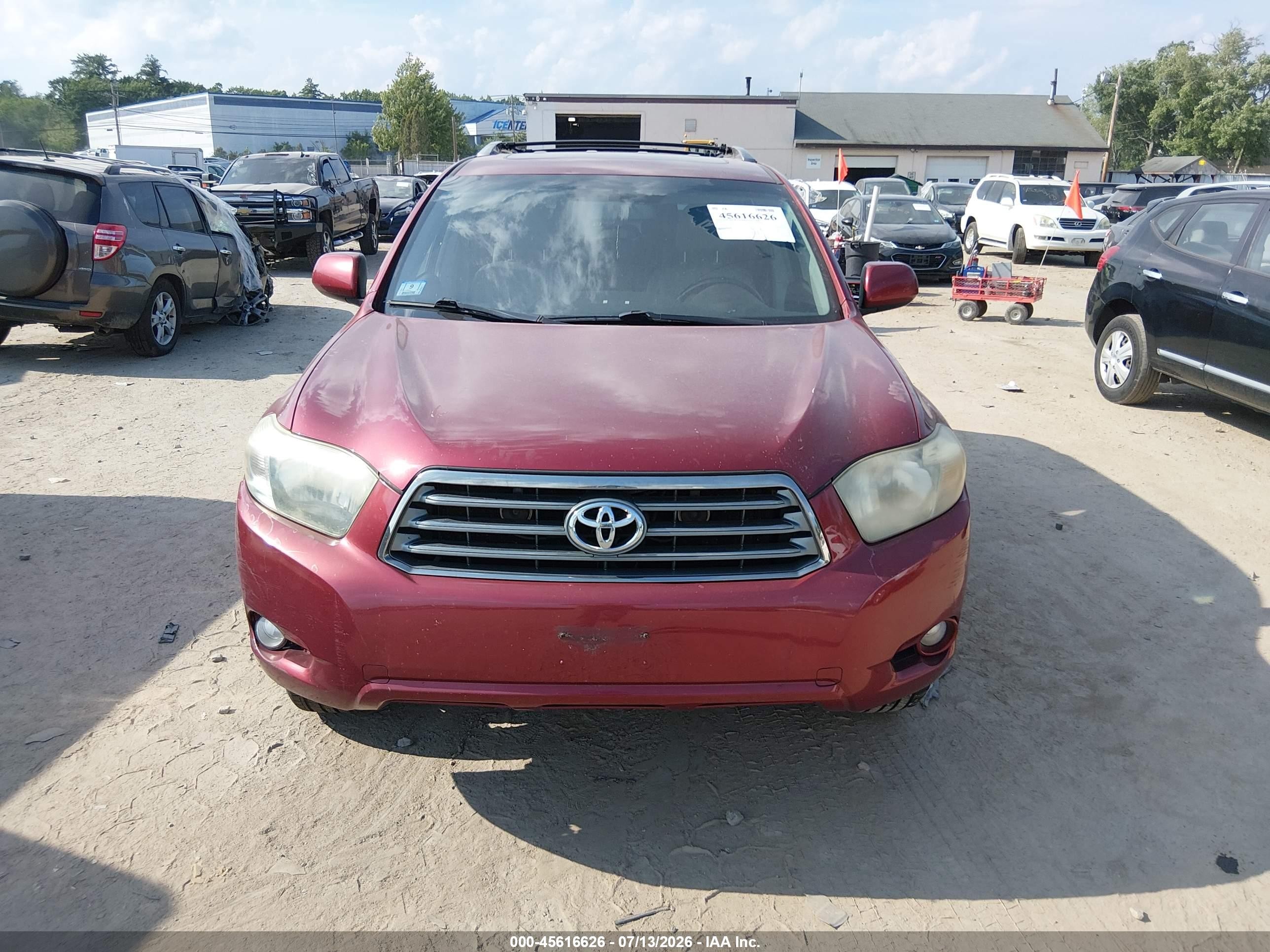 2008 Toyota Highlander Sport Red vin: JTEES43A382012733