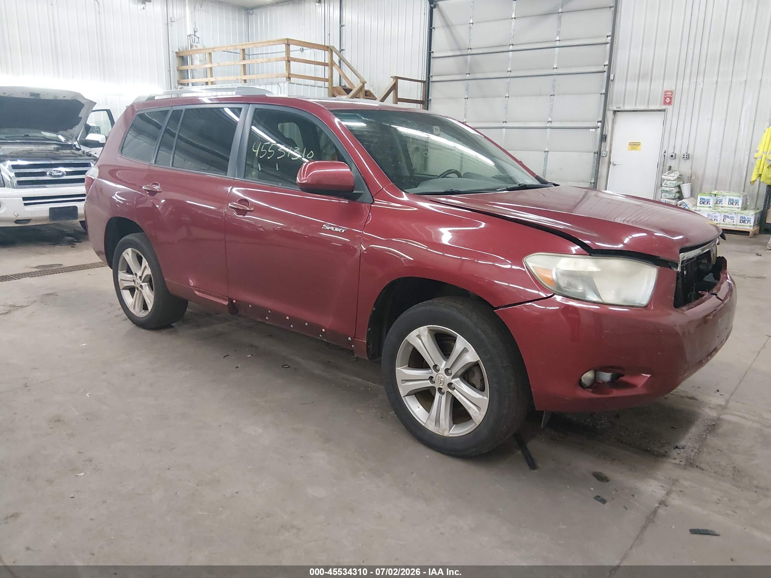 2008 Toyota Highlander Sport Red vin: JTEES43A382044890