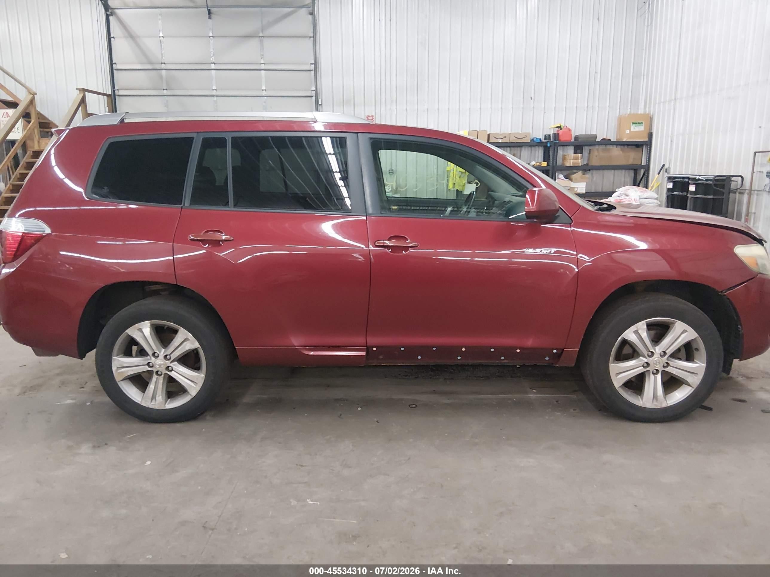 2008 Toyota Highlander Sport Красный vin: JTEES43A382044890