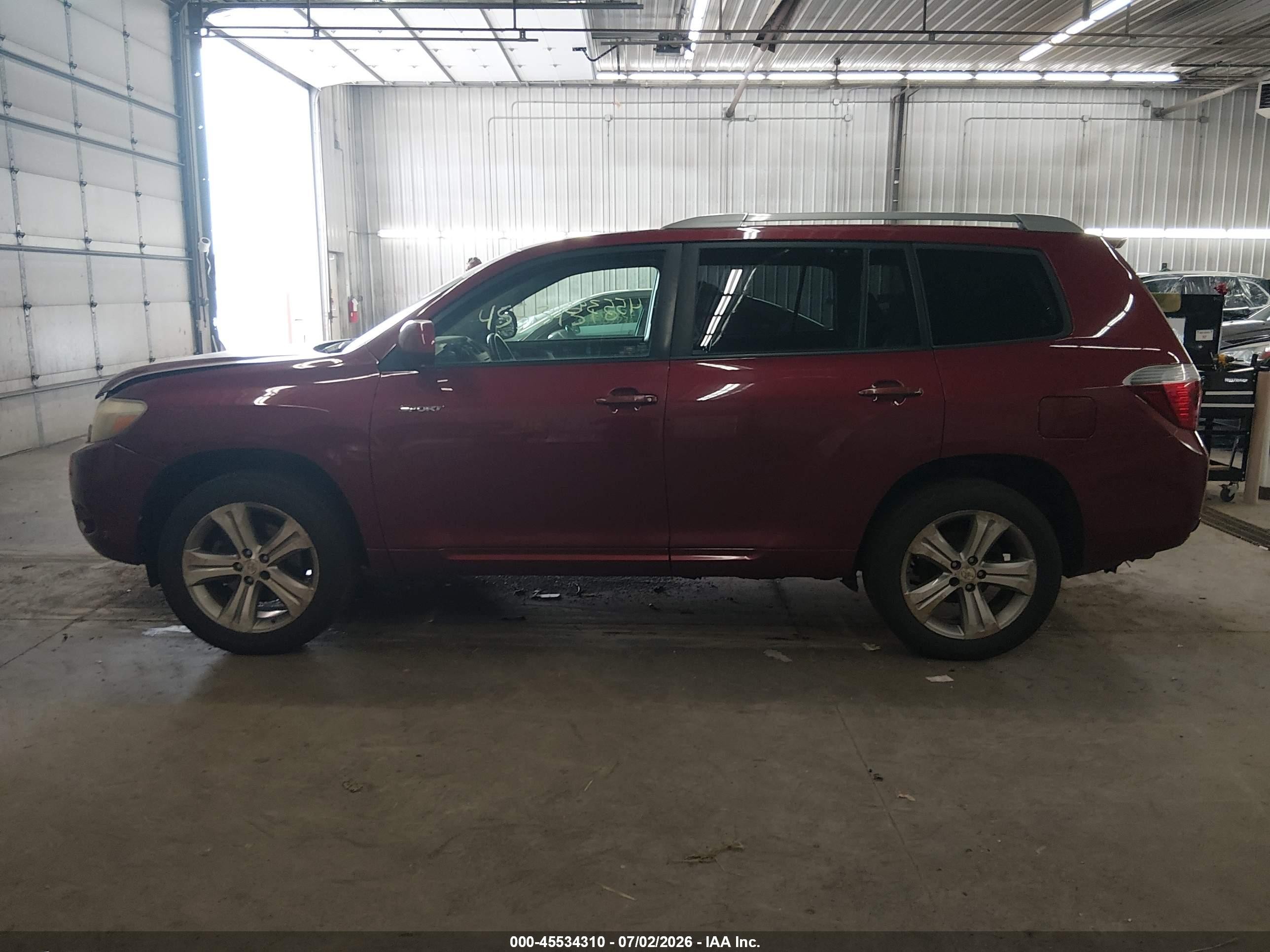 2008 Toyota Highlander Sport Красный vin: JTEES43A382044890
