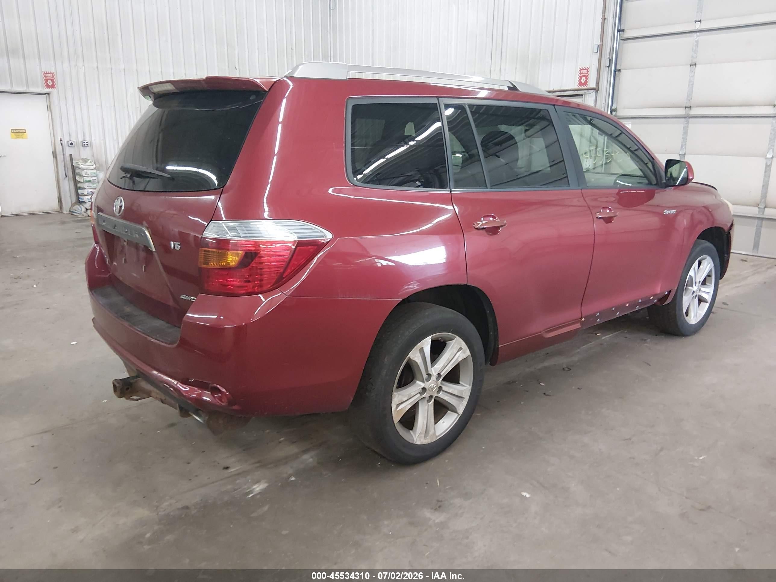 2008 Toyota Highlander Sport Красный vin: JTEES43A382044890