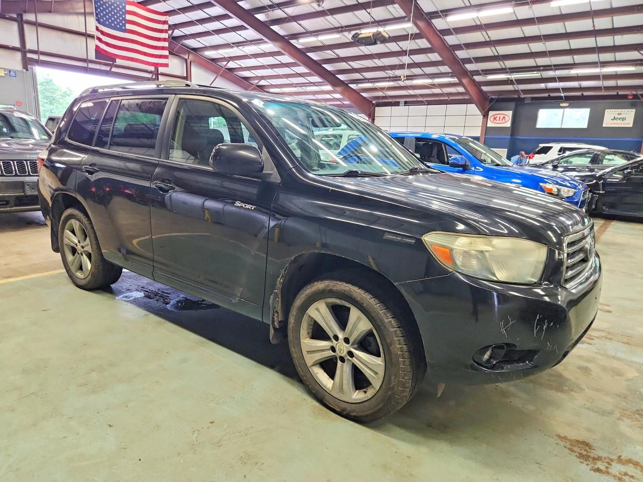 2008 Toyota Highlander Sport Black vin: JTEES43A482013311