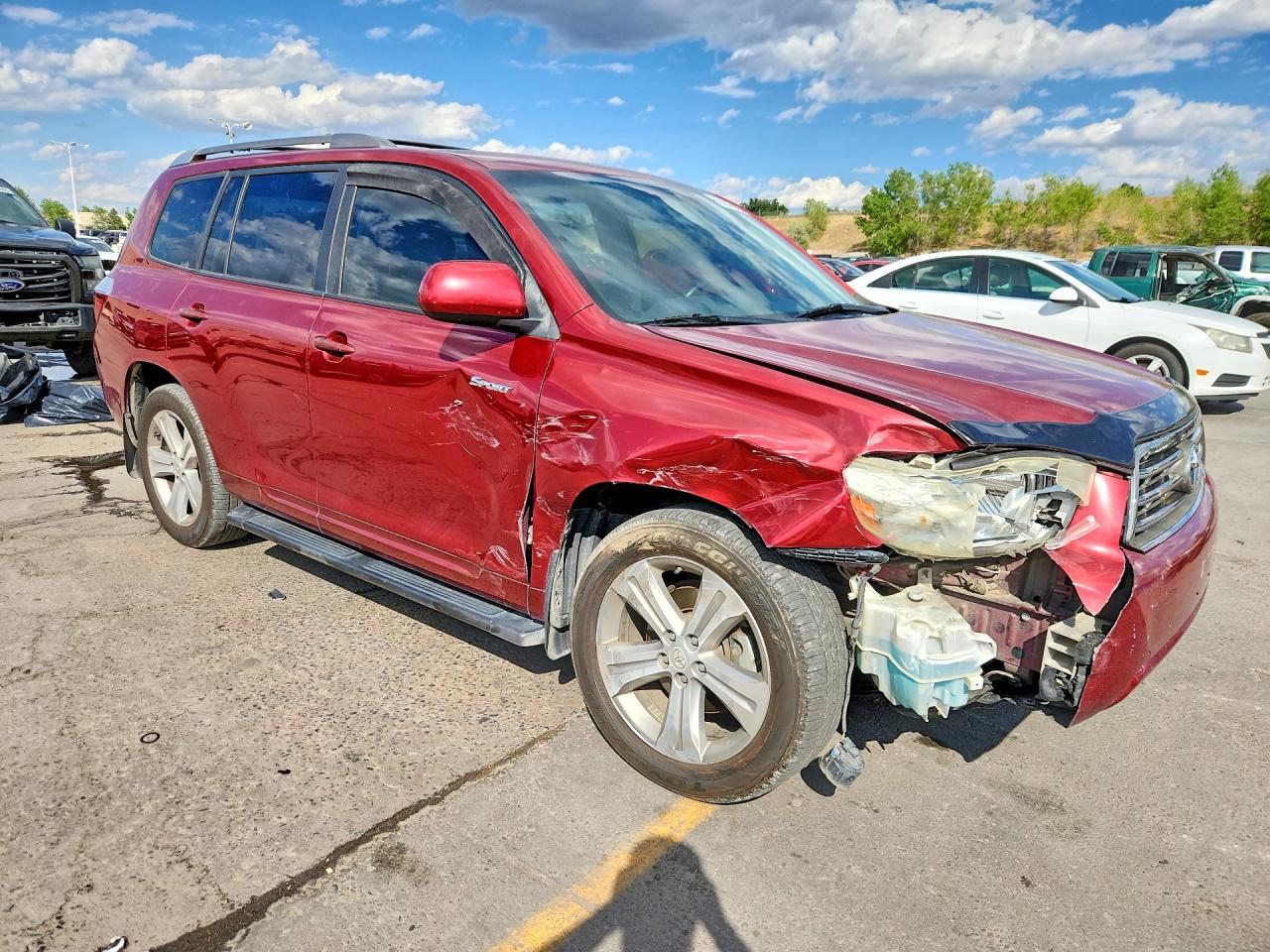2008 Toyota Highlander Sport Red vin: JTEES43A482052884