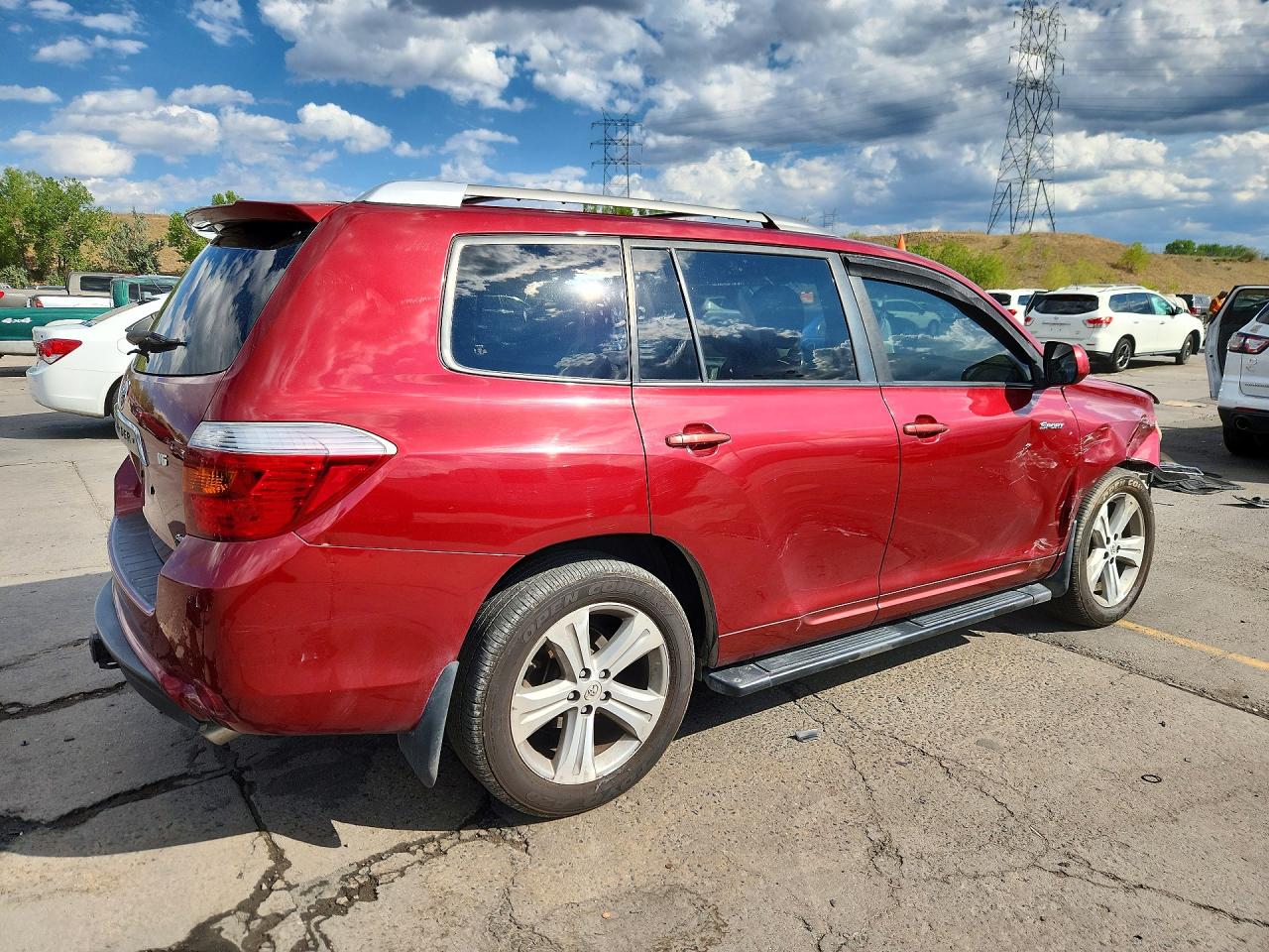 2008 Toyota Highlander Sport Red vin: JTEES43A482052884