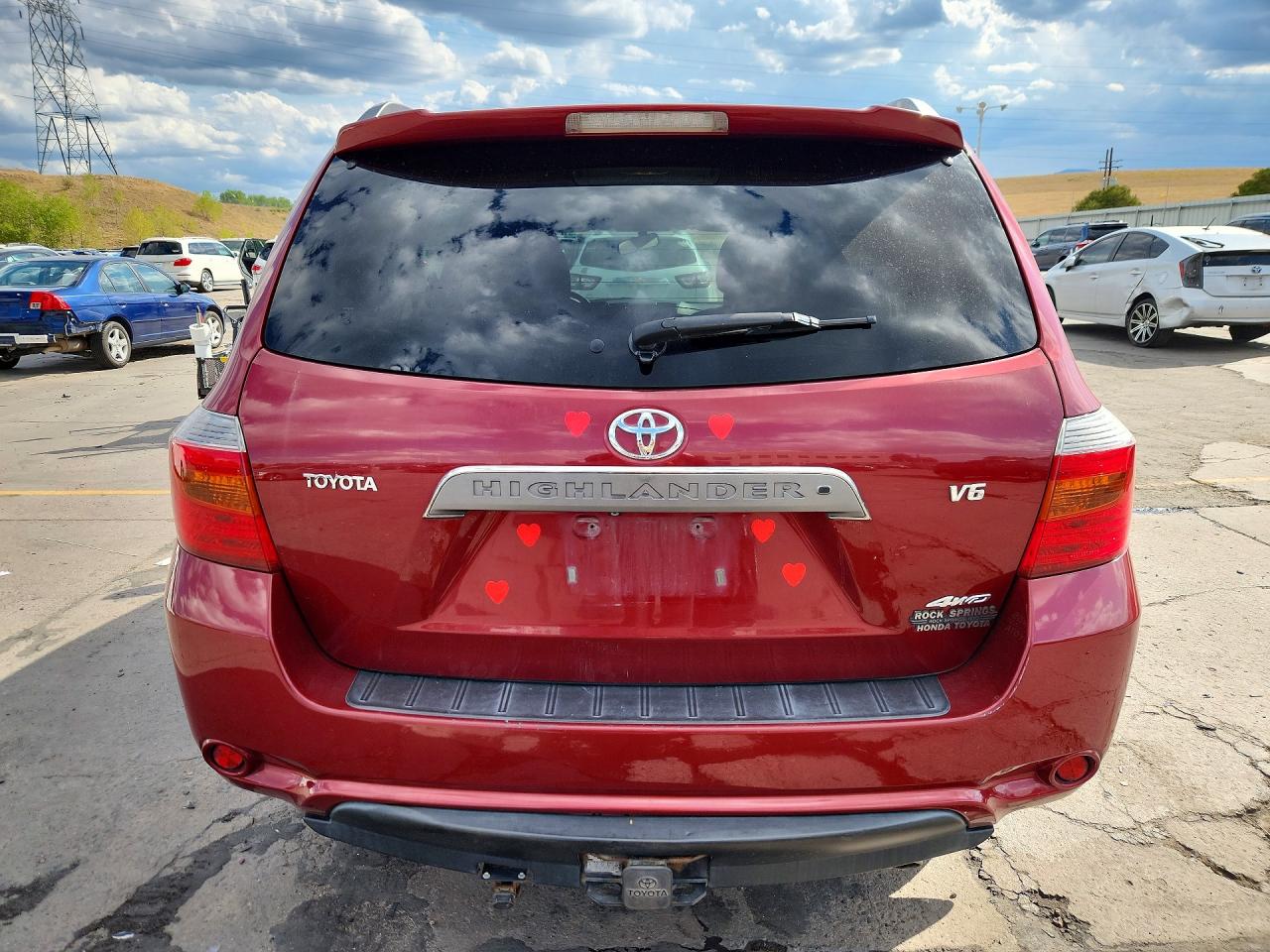 2008 Toyota Highlander Sport Red vin: JTEES43A482052884