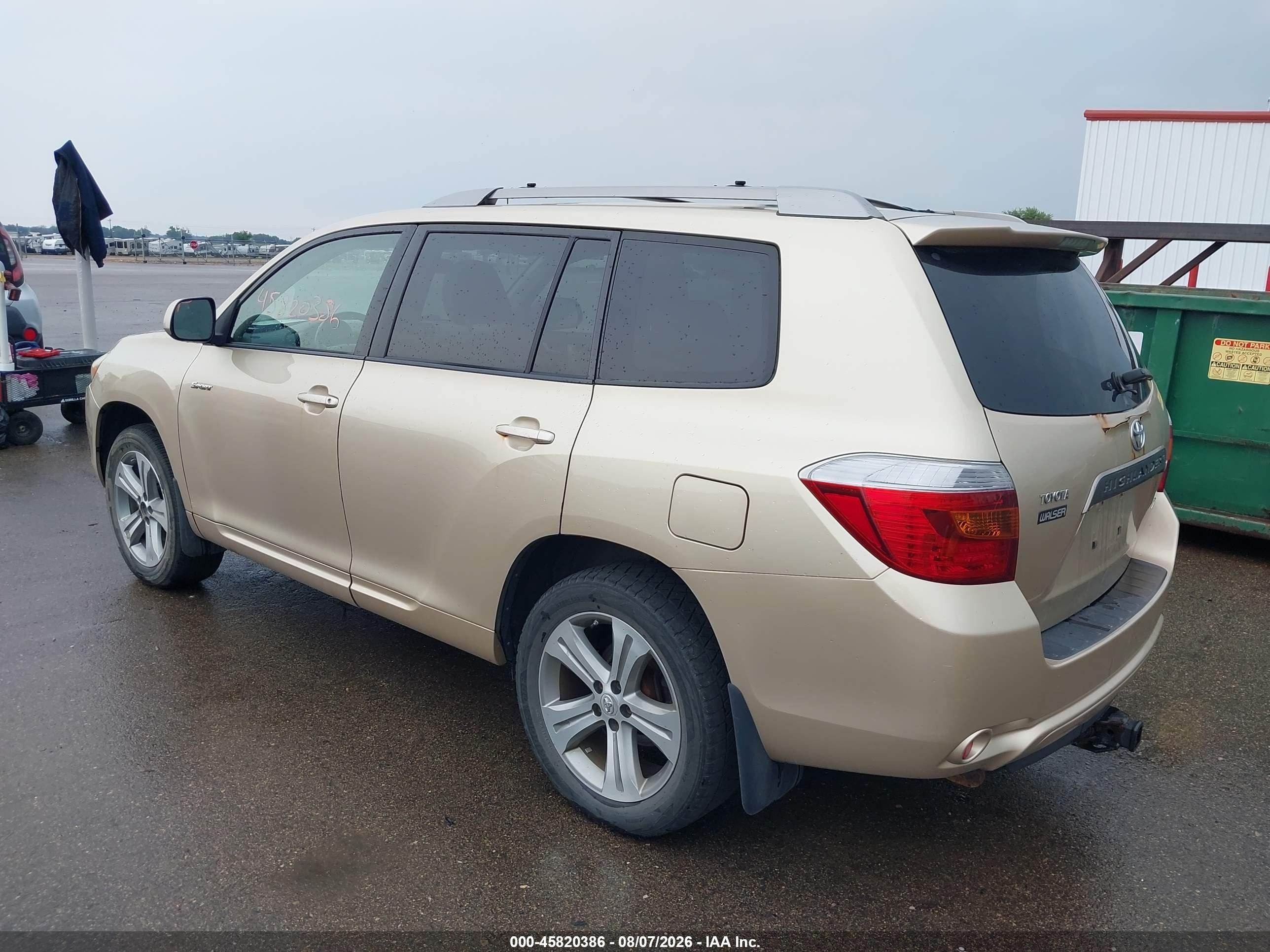 2008 Toyota Highlander Sport Gold vin: JTEES43A582094142