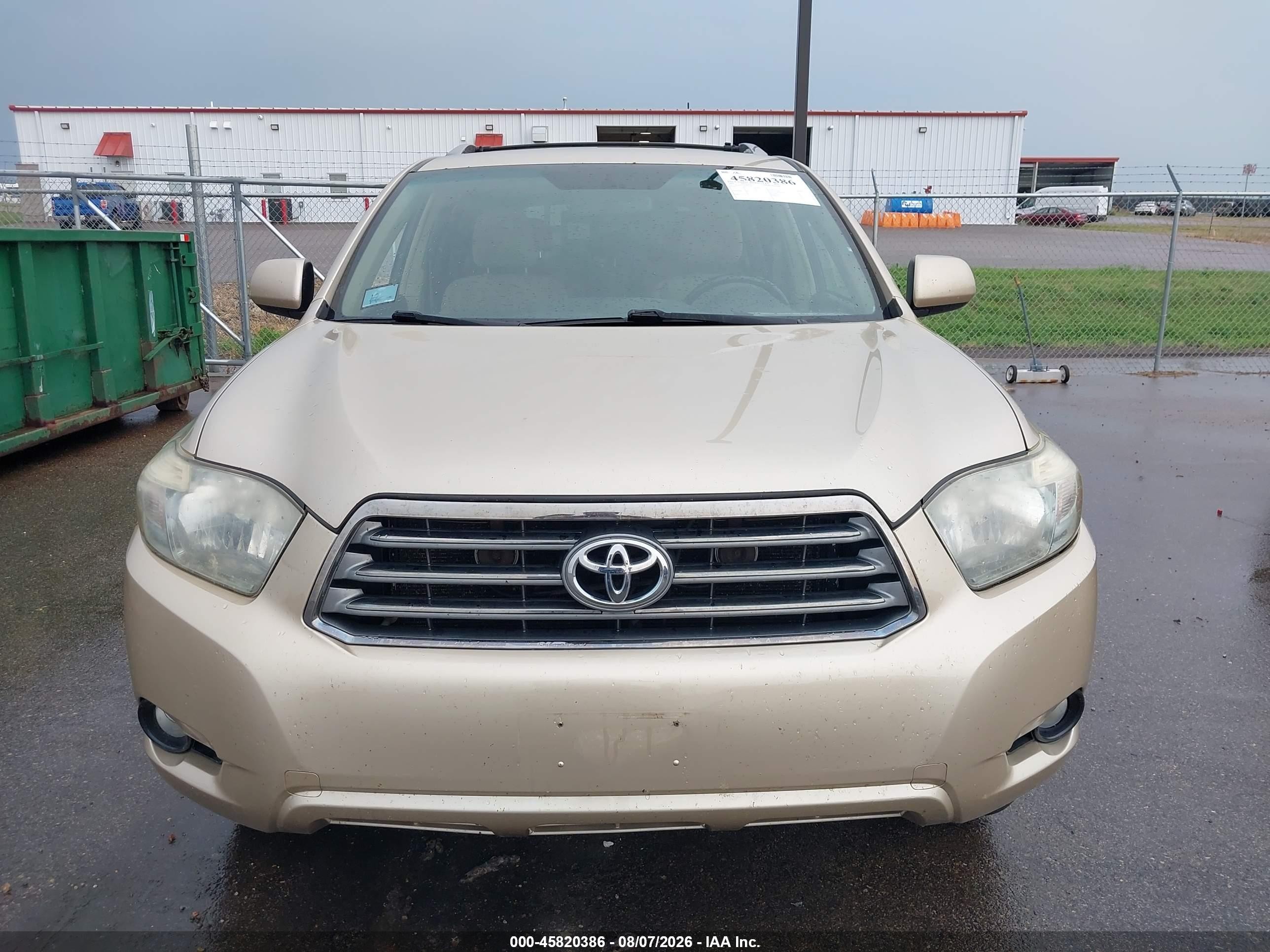 2008 Toyota Highlander Sport Gold vin: JTEES43A582094142