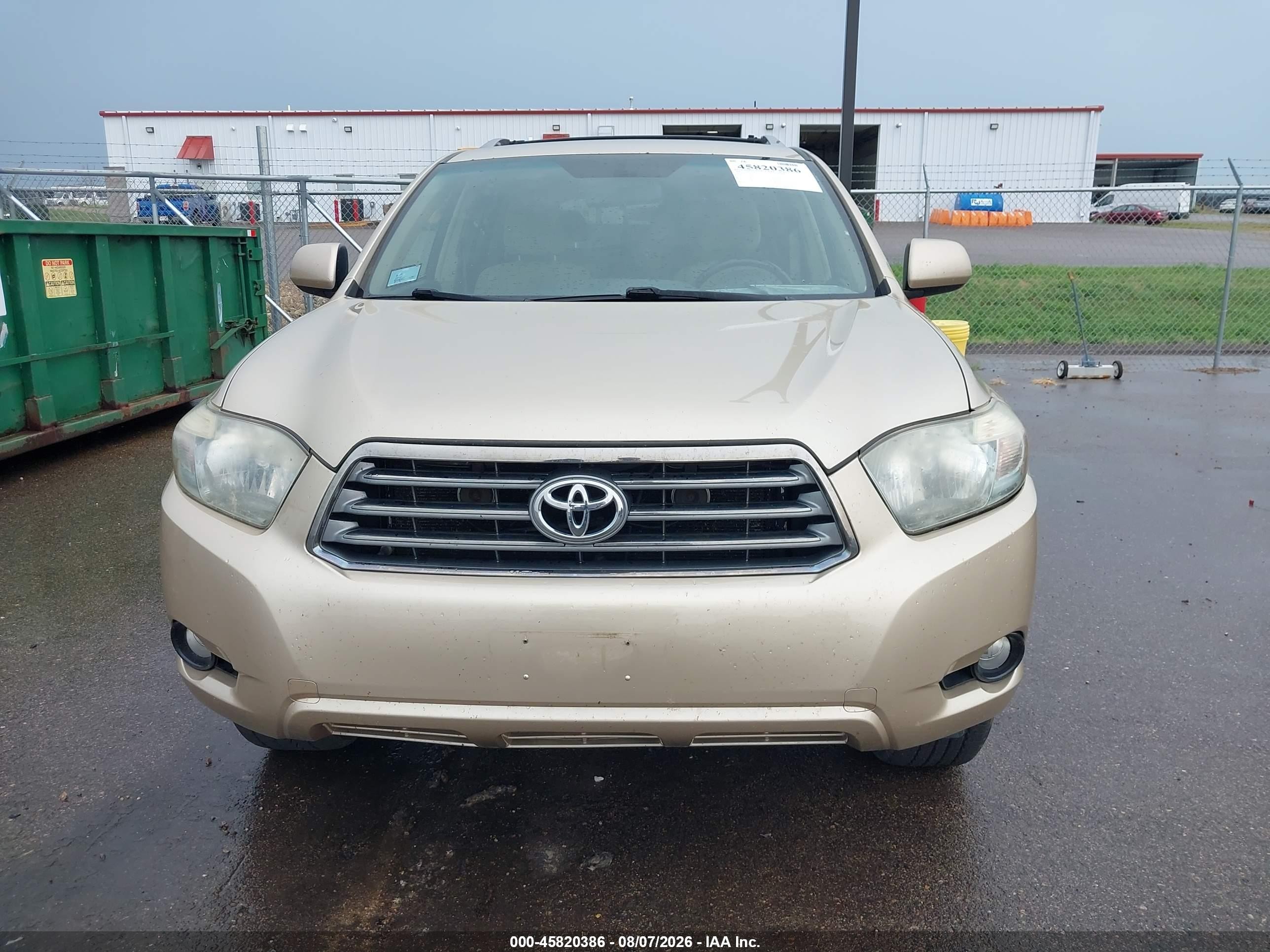 2008 Toyota Highlander Sport Gold vin: JTEES43A582094142