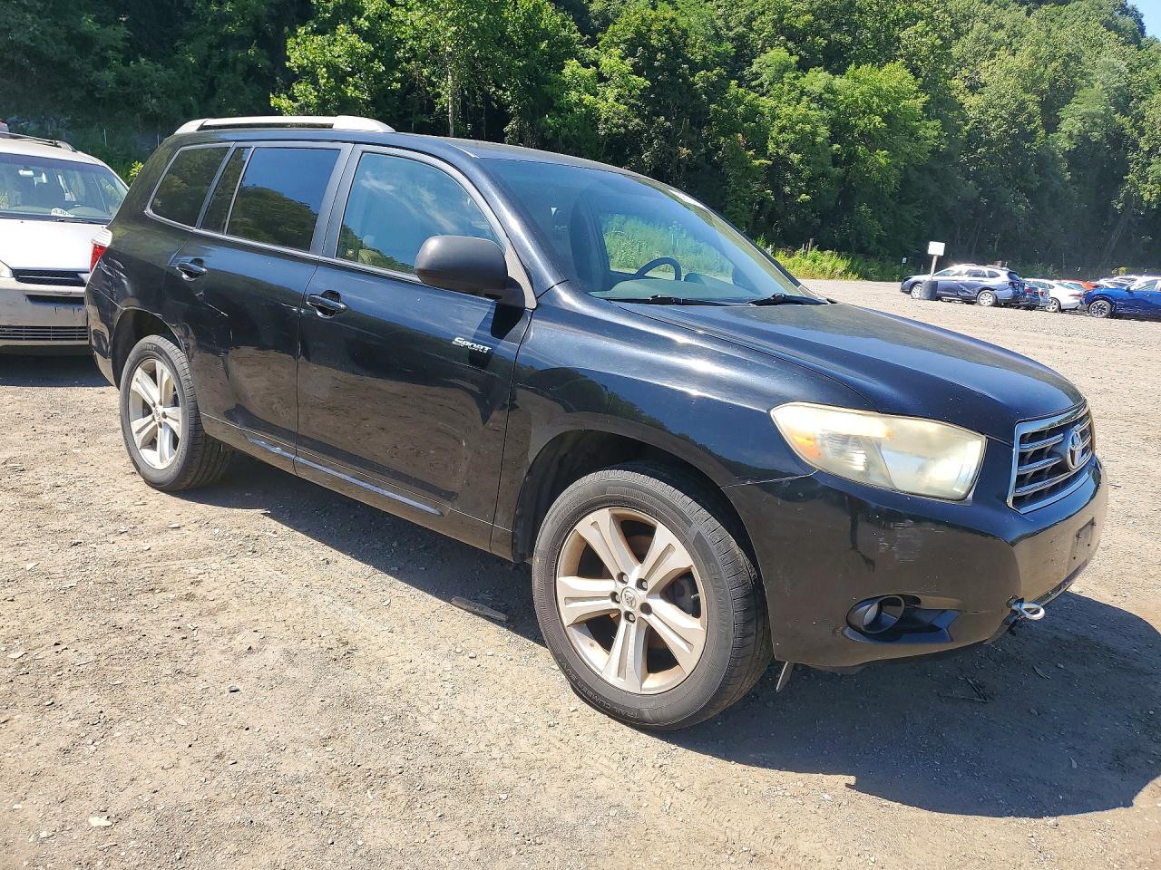 2008 Toyota Highlander Sport Black vin: JTEES43A682016033