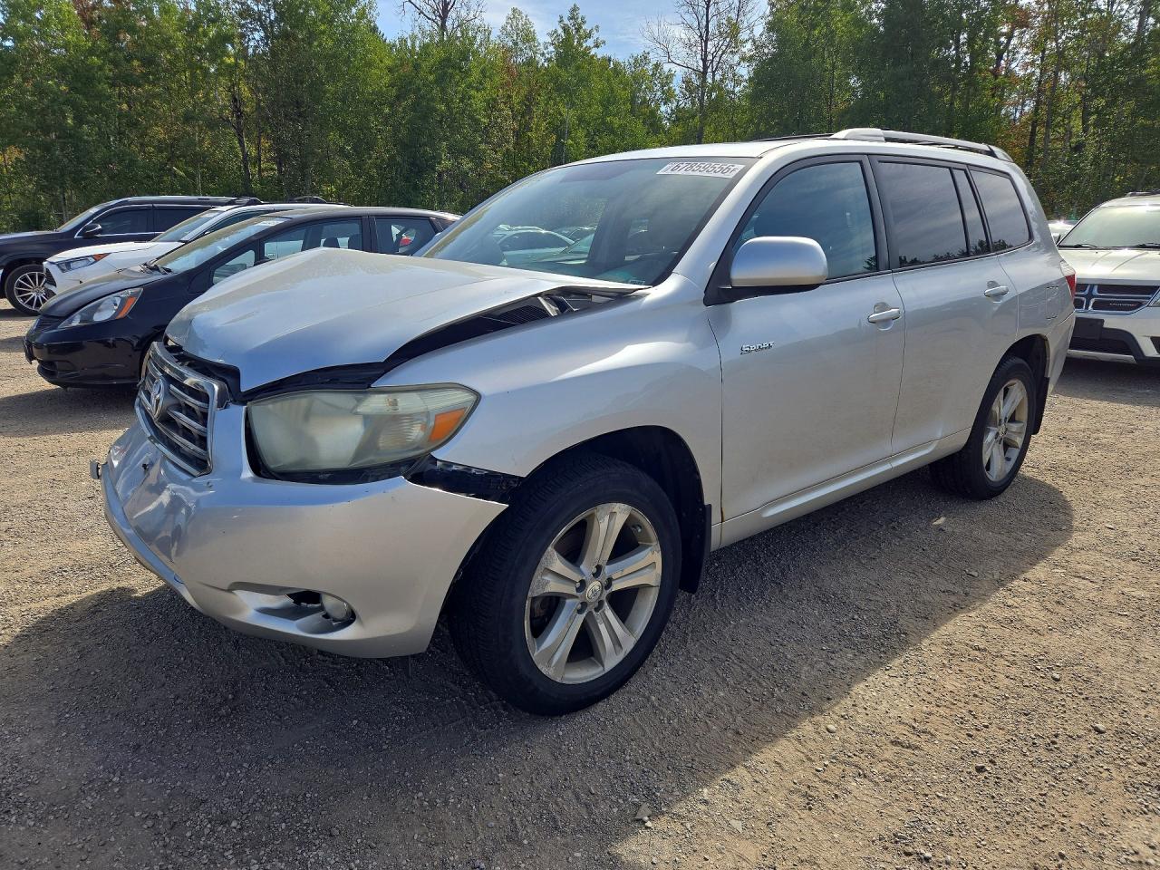 2008 Toyota Highlander Sport Серебряный vin: JTEES43A682022446