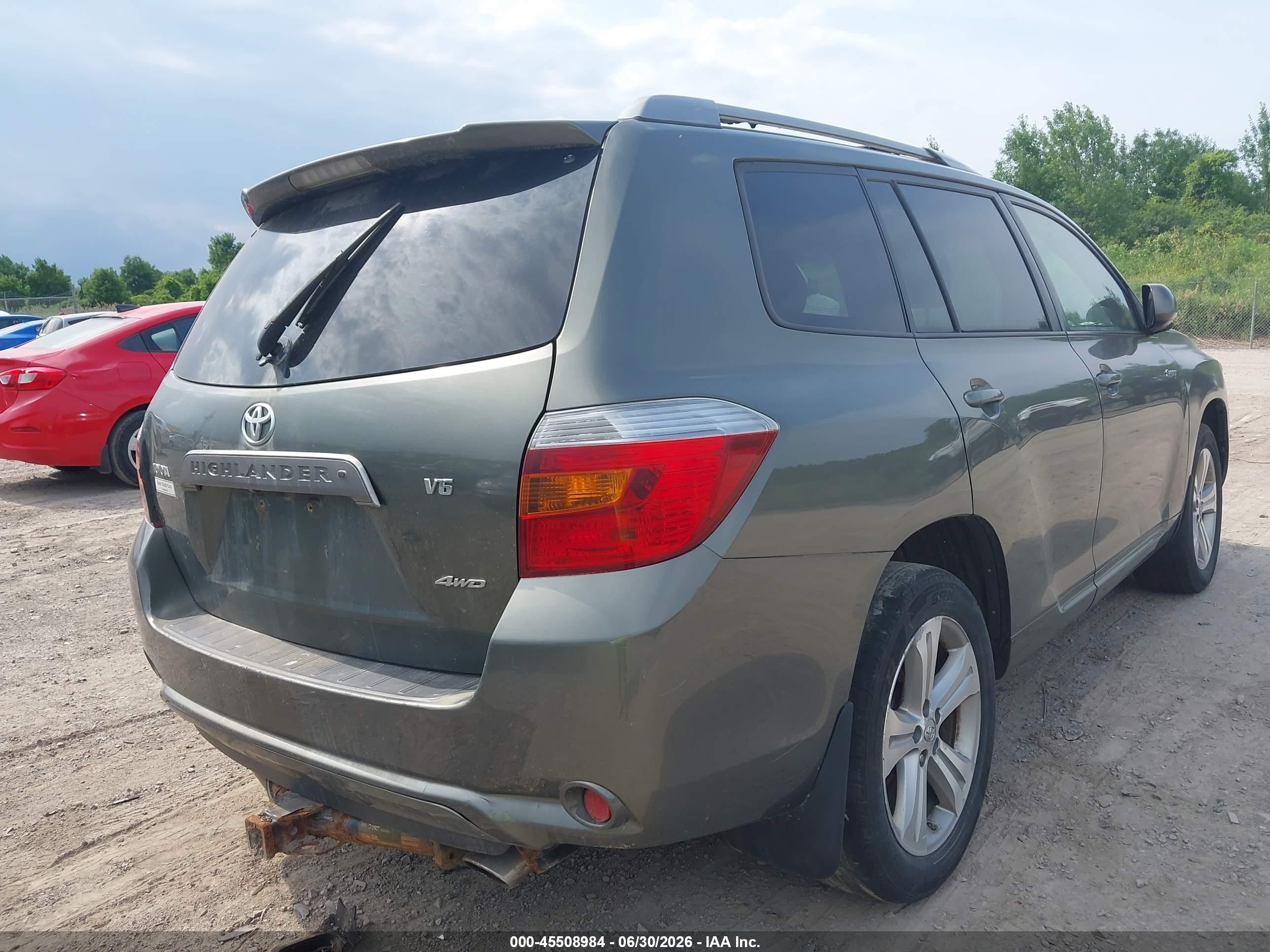 2008 Toyota Highlander Sport Green vin: JTEES43A682032765