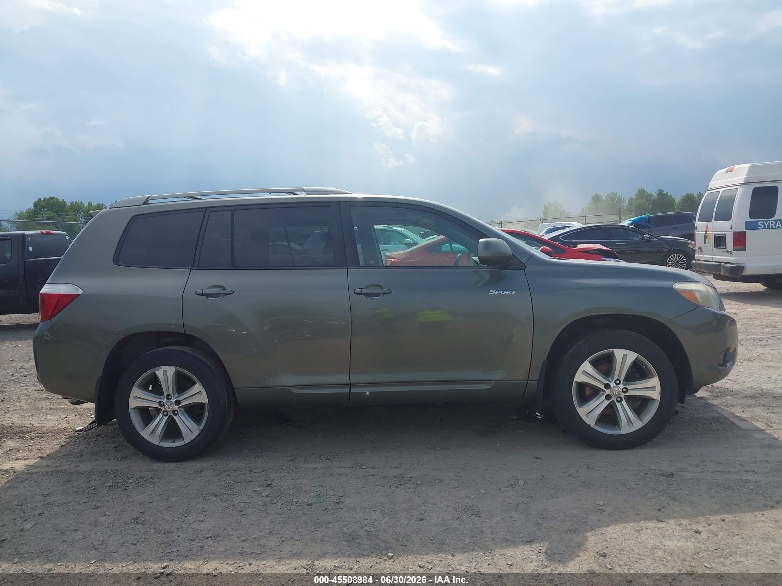 2008 Toyota Highlander Sport Green vin: JTEES43A682032765