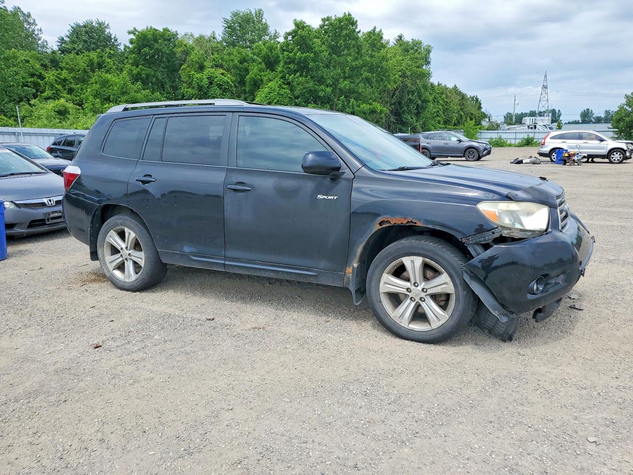 2008 Toyota Highlander Sport Black vin: JTEES43A682035634