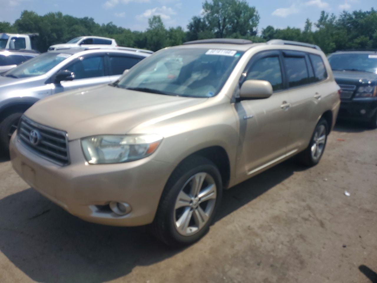 2008 Toyota Highlander Sport Beige vin: JTEES43A682047198