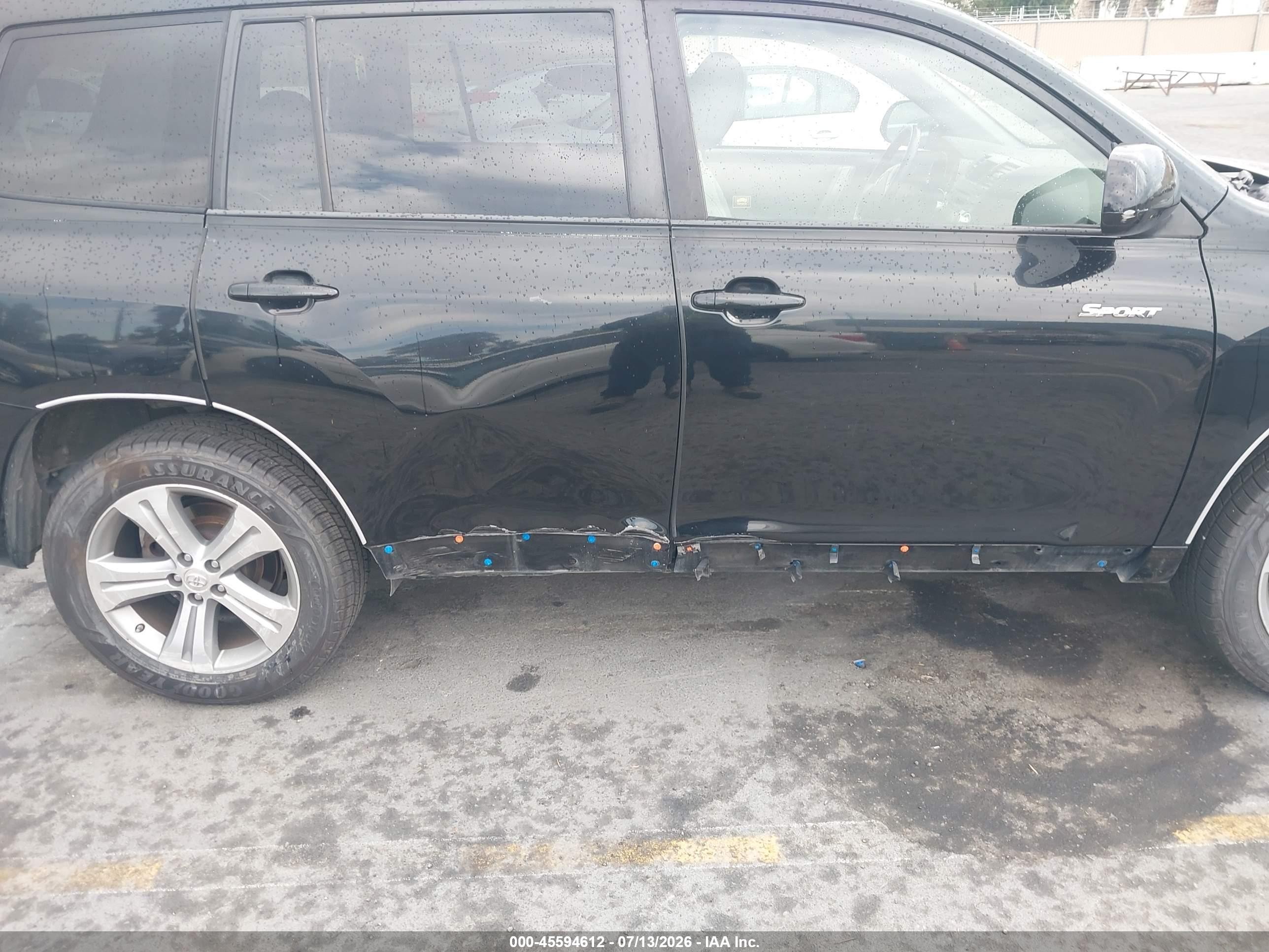 2008 Toyota Highlander Sport Black vin: JTEES43A682049971