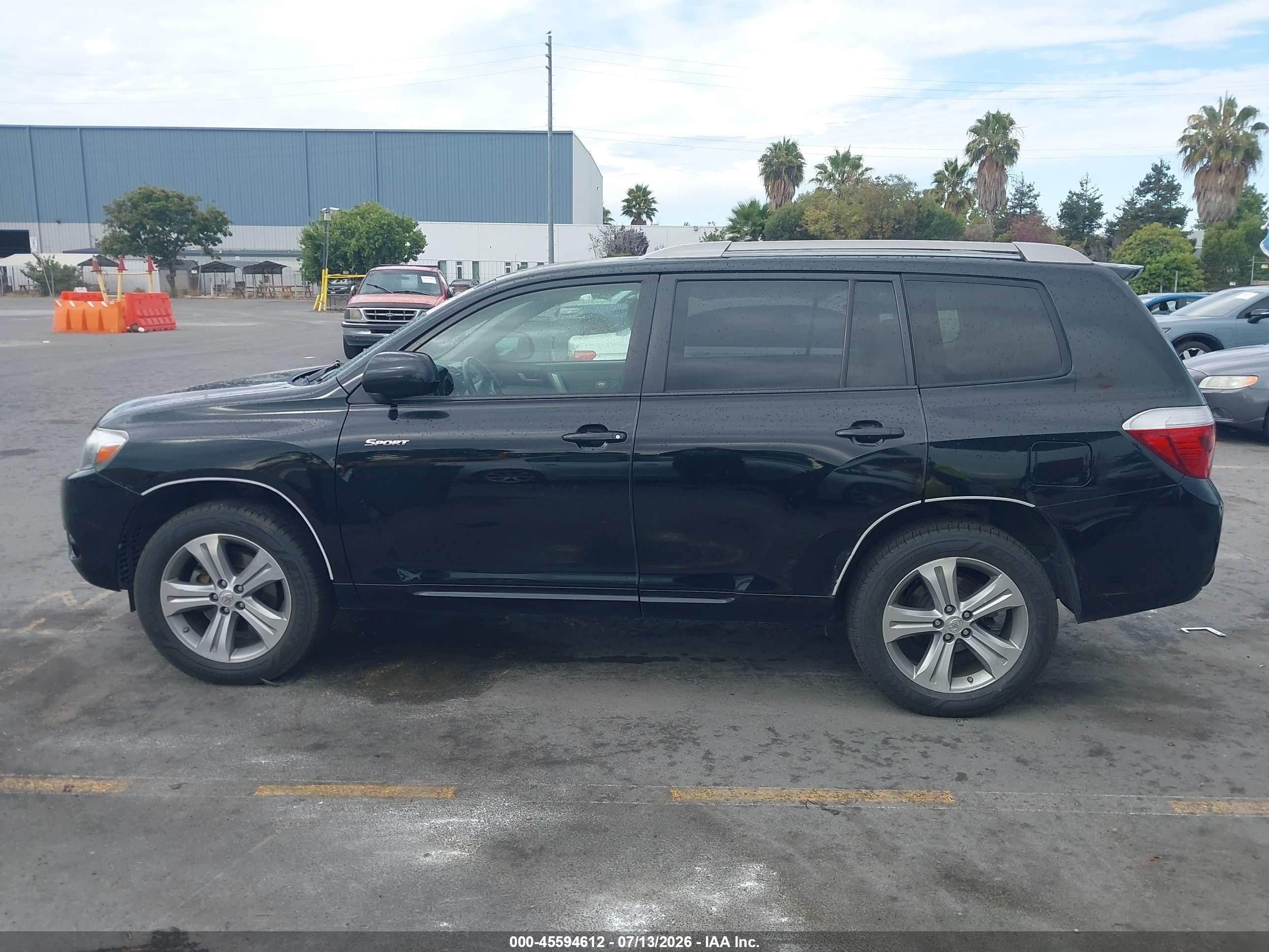 2008 Toyota Highlander Sport Black vin: JTEES43A682049971
