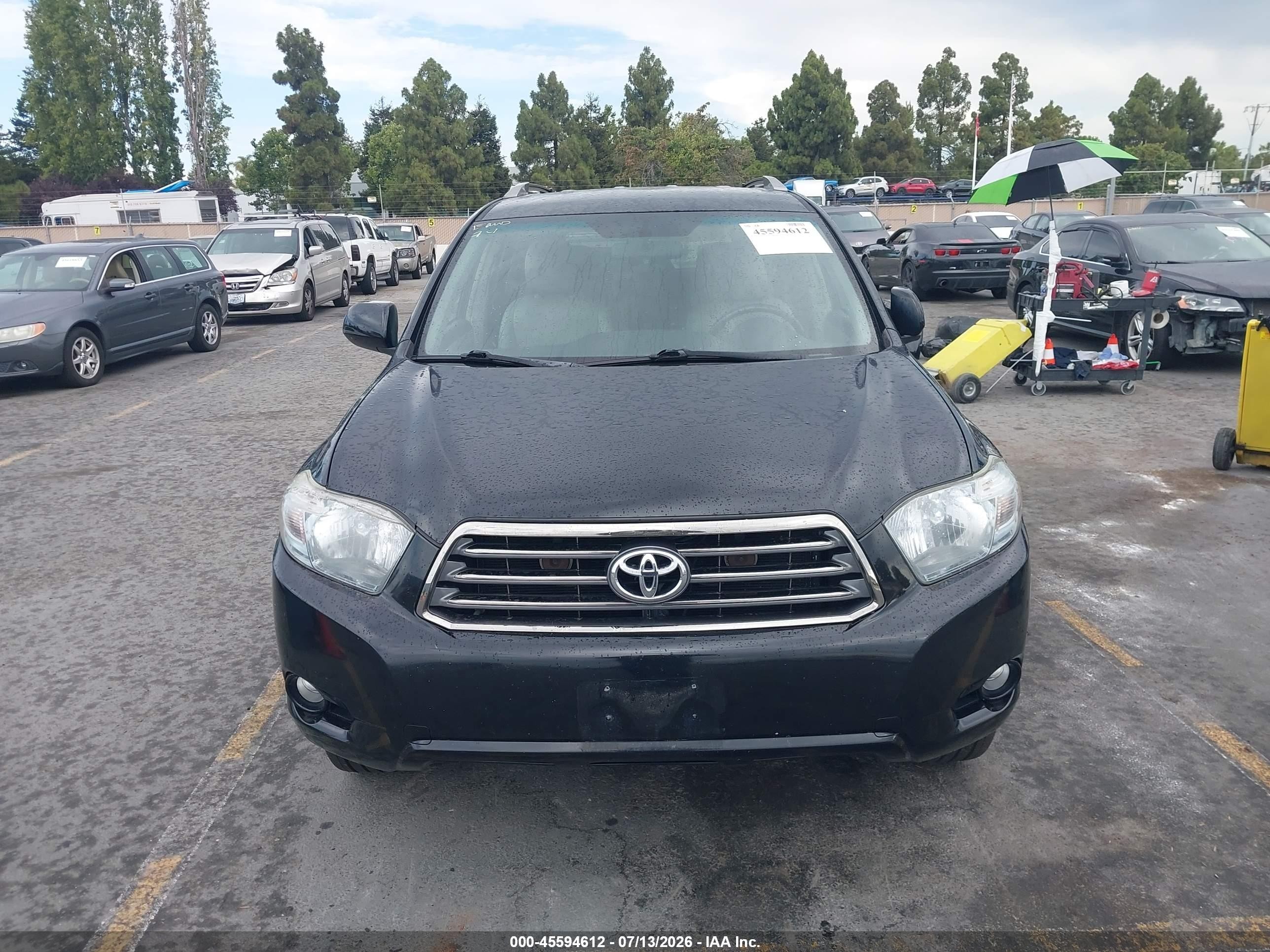 2008 Toyota Highlander Sport Black vin: JTEES43A682049971