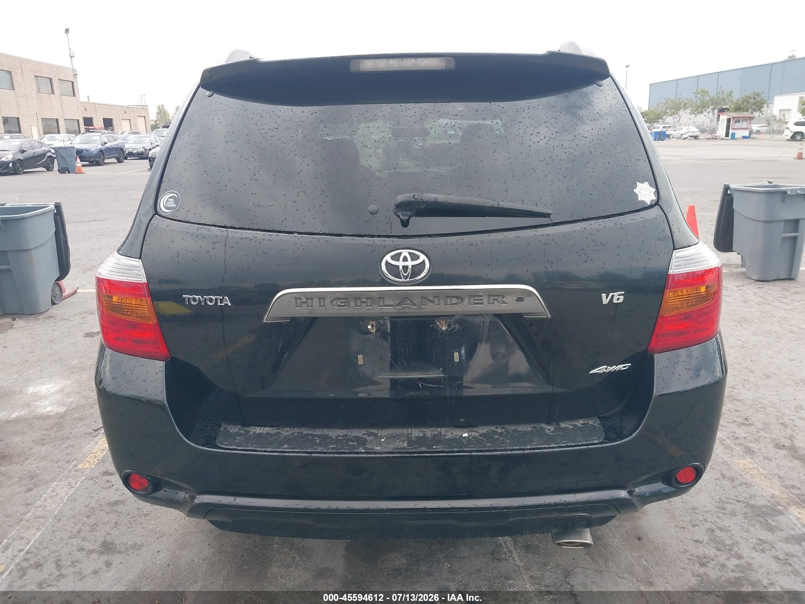2008 Toyota Highlander Sport Black vin: JTEES43A682049971