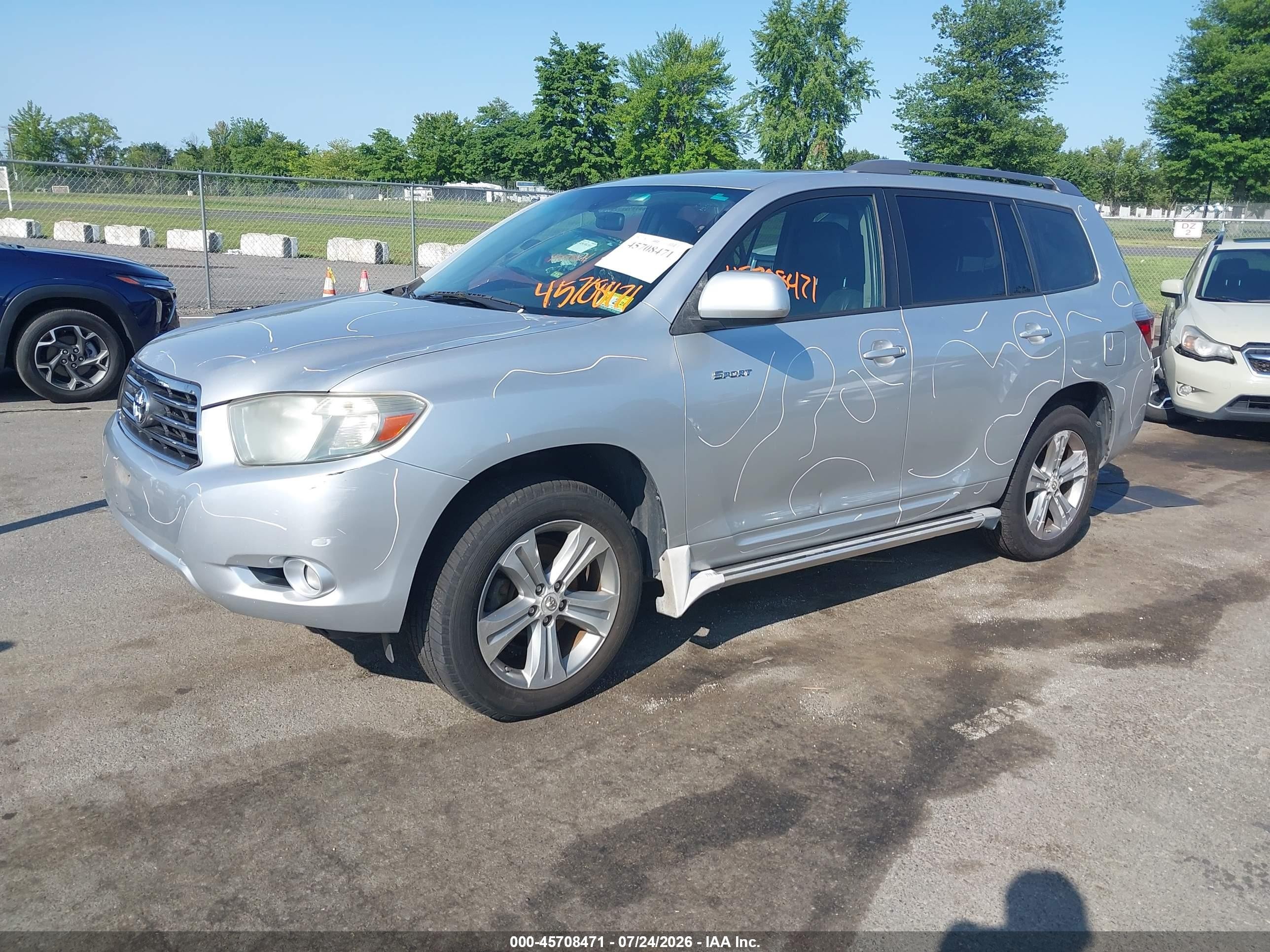 2009 Toyota Highlander Sport Gray vin: JTEES43A692112469