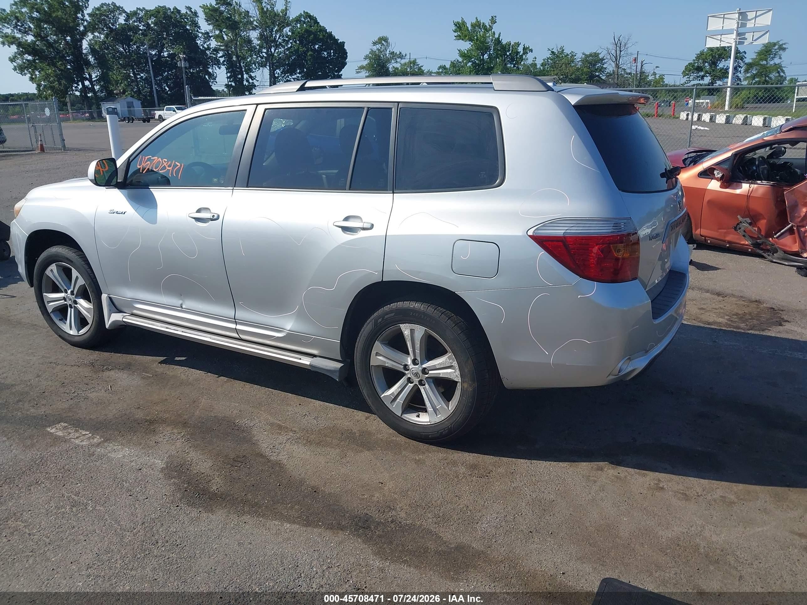 2009 Toyota Highlander Sport Gray vin: JTEES43A692112469