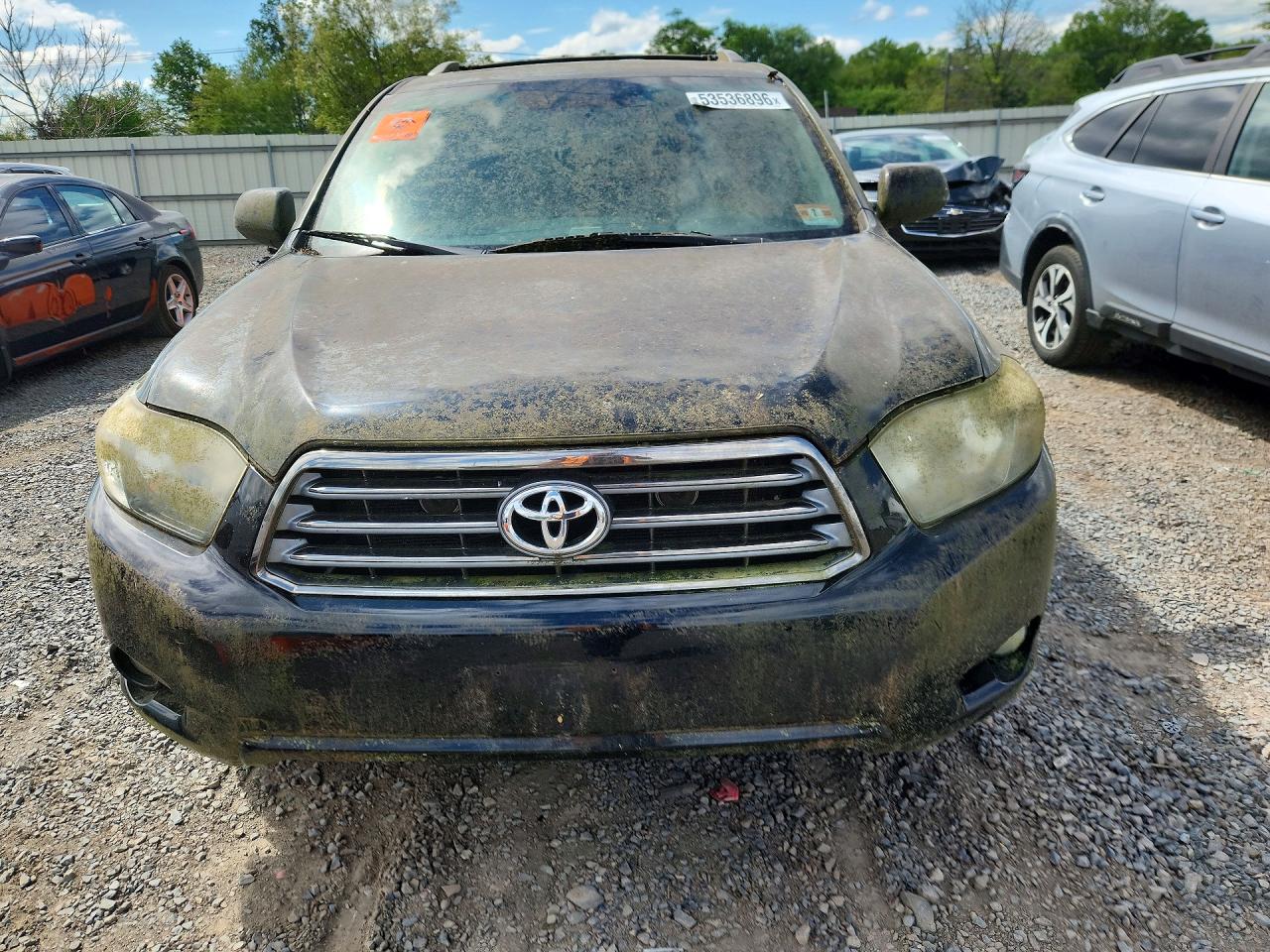 2008 Toyota Highlander Sport Black vin: JTEES43A782002352