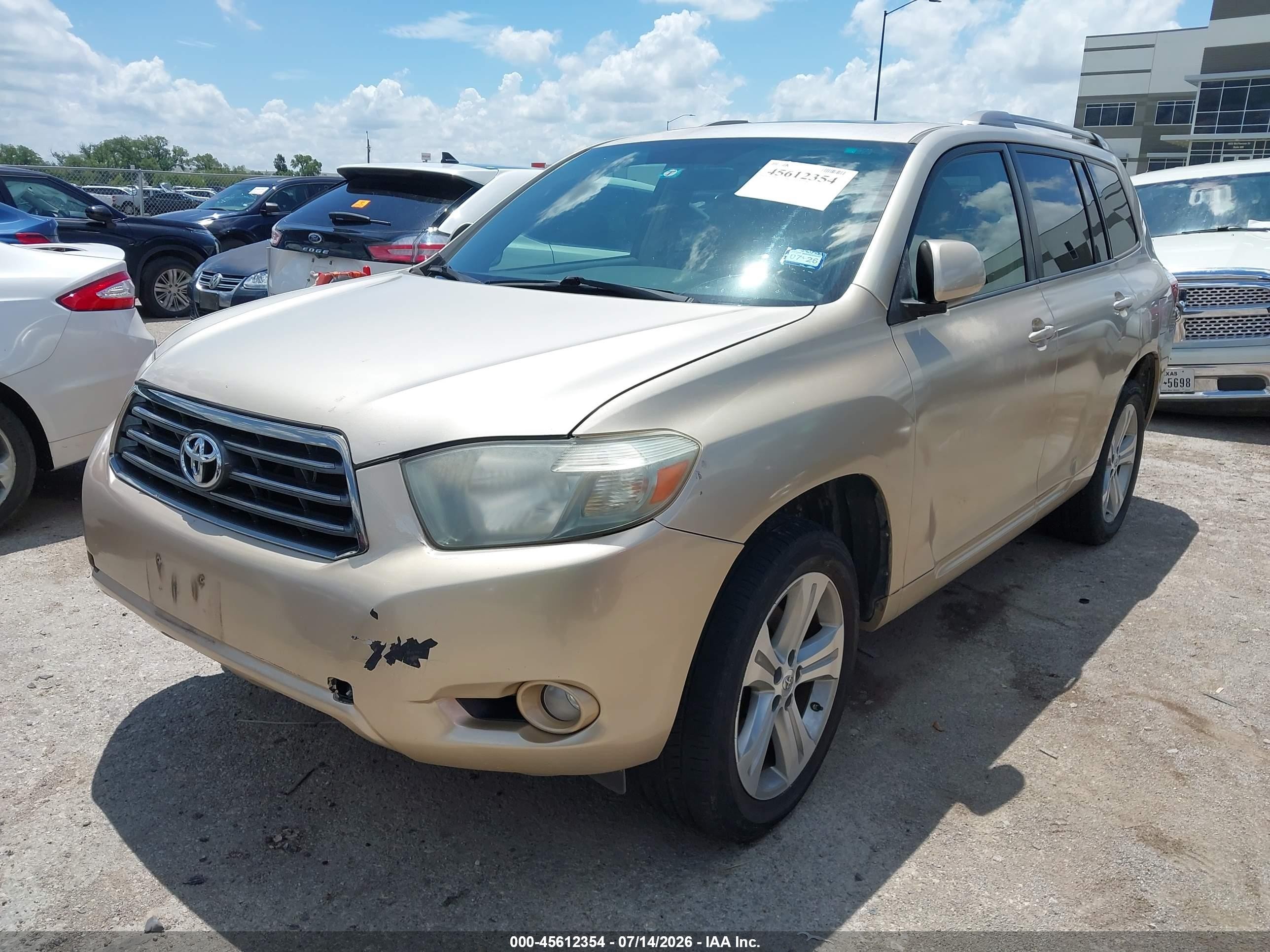 2008 Toyota Highlander Sport Gold vin: JTEES43A782018227