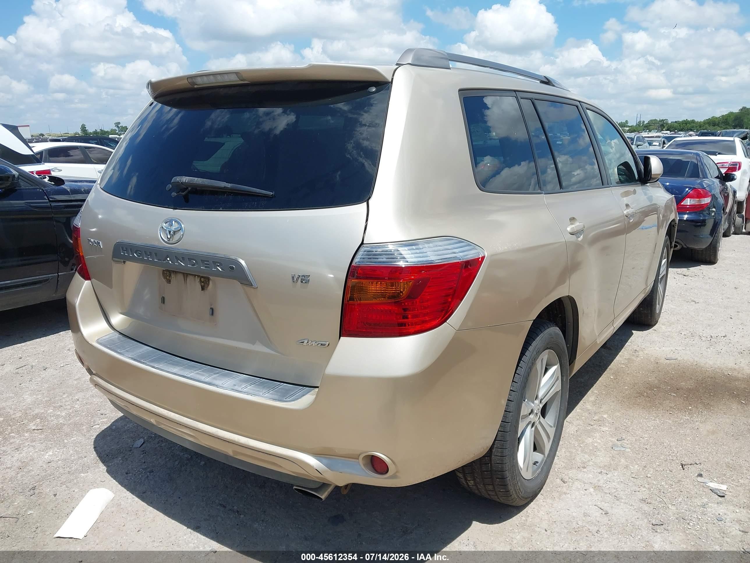2008 Toyota Highlander Sport Gold vin: JTEES43A782018227