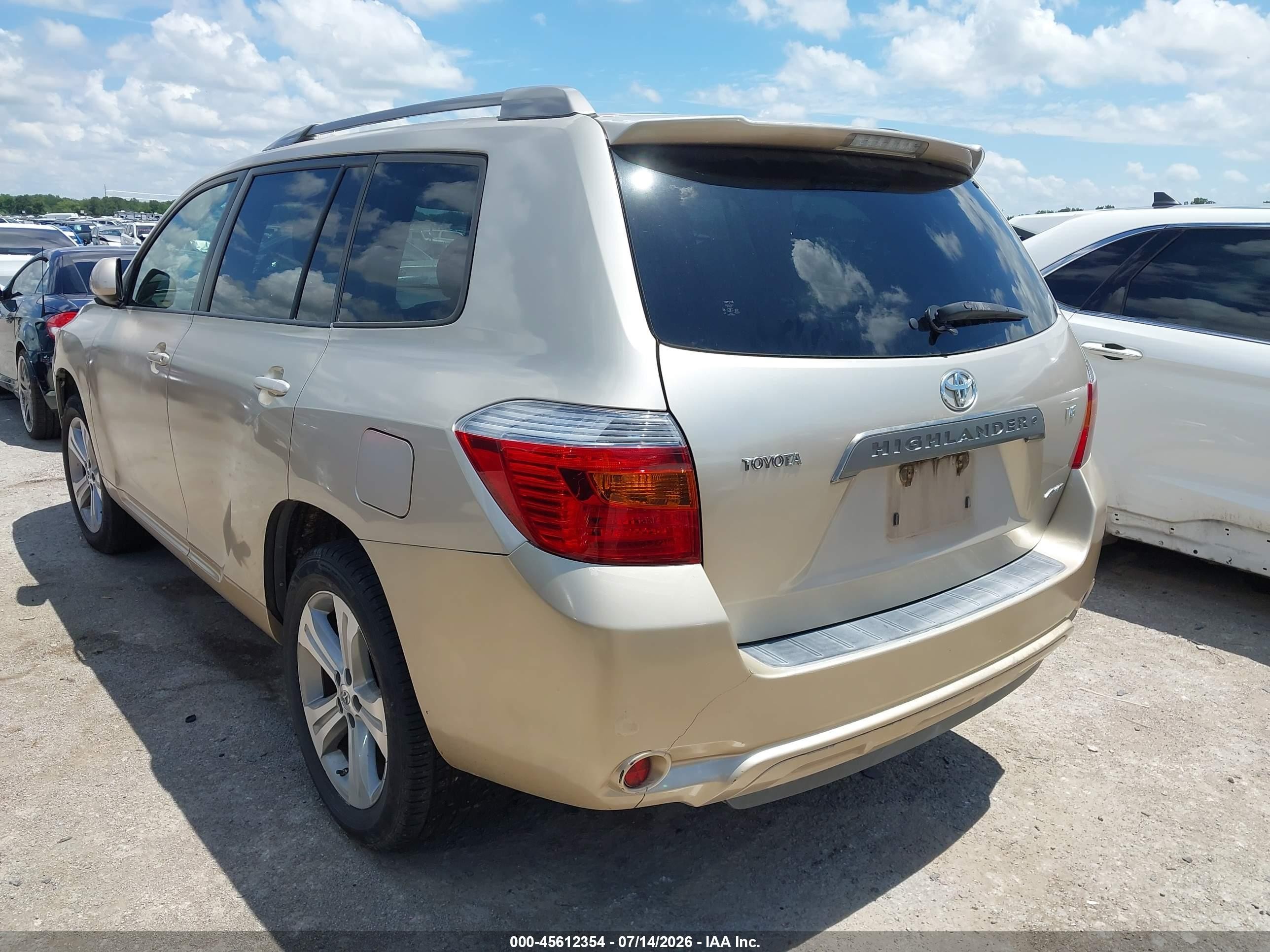 2008 Toyota Highlander Sport Gold vin: JTEES43A782018227