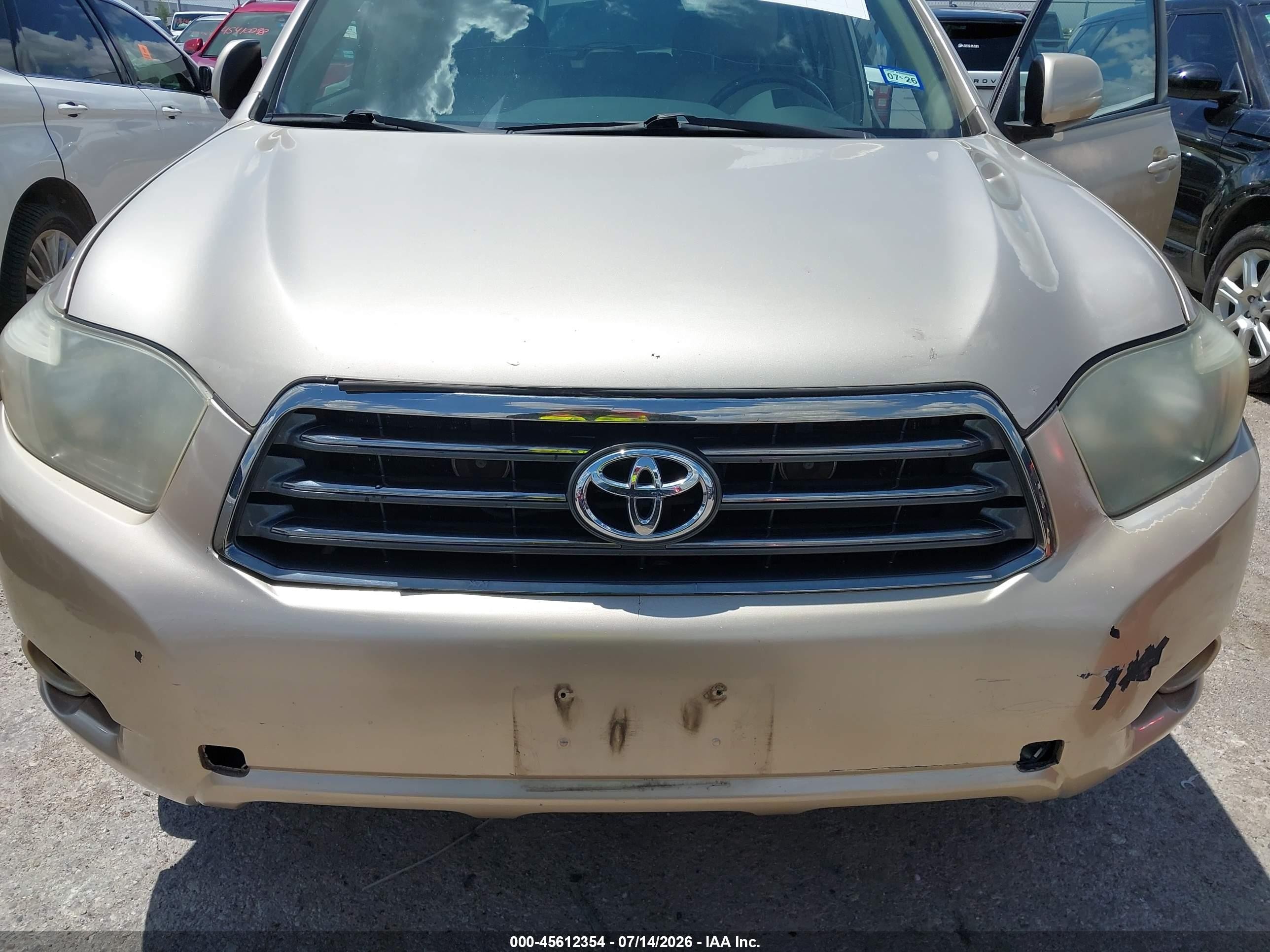 2008 Toyota Highlander Sport Gold vin: JTEES43A782018227