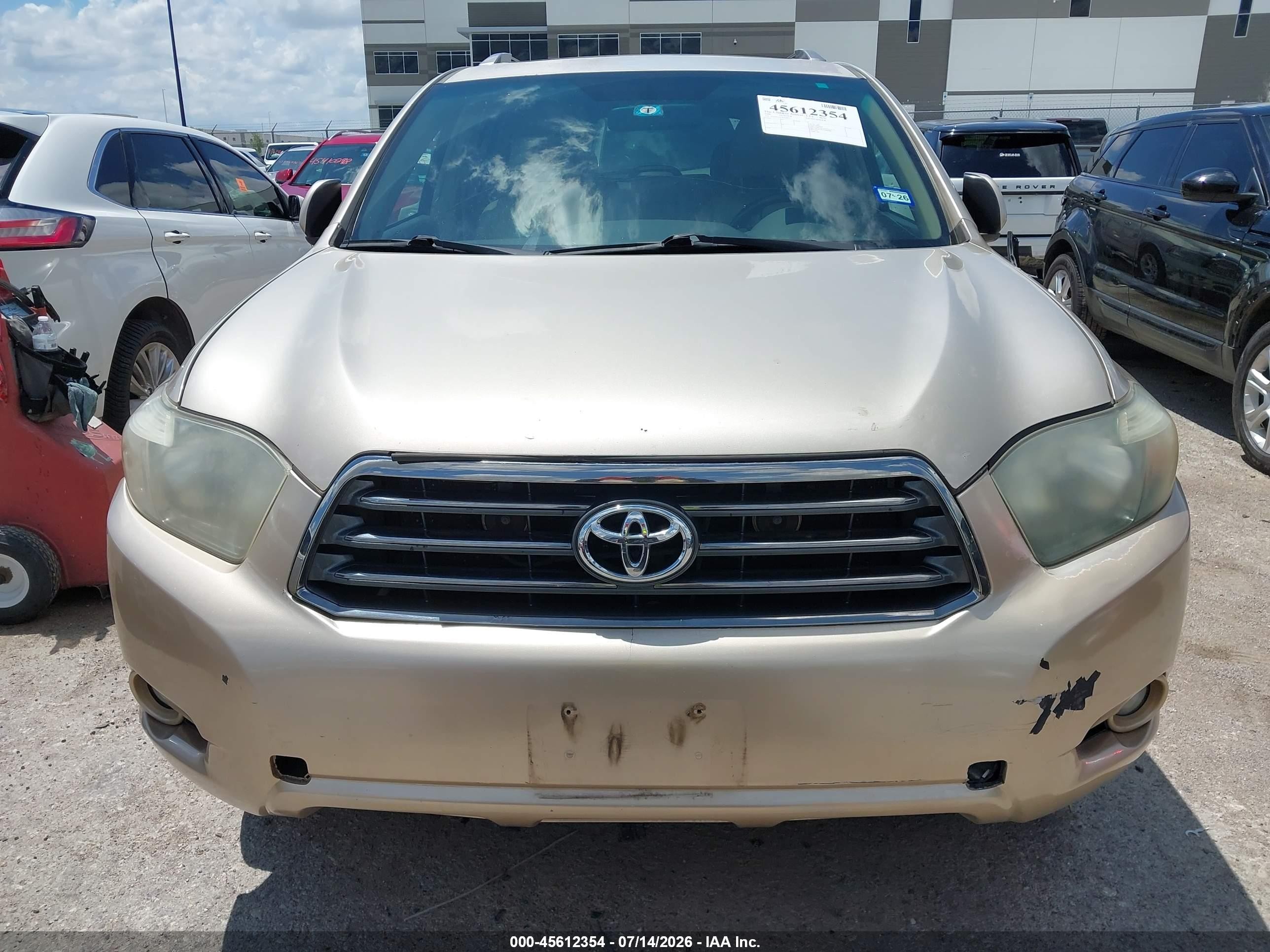 2008 Toyota Highlander Sport Gold vin: JTEES43A782018227