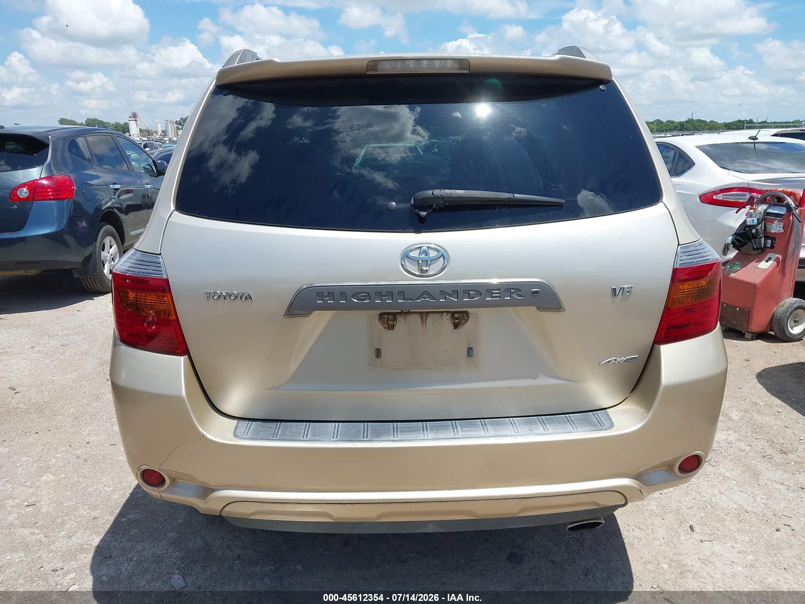 2008 Toyota Highlander Sport Gold vin: JTEES43A782018227