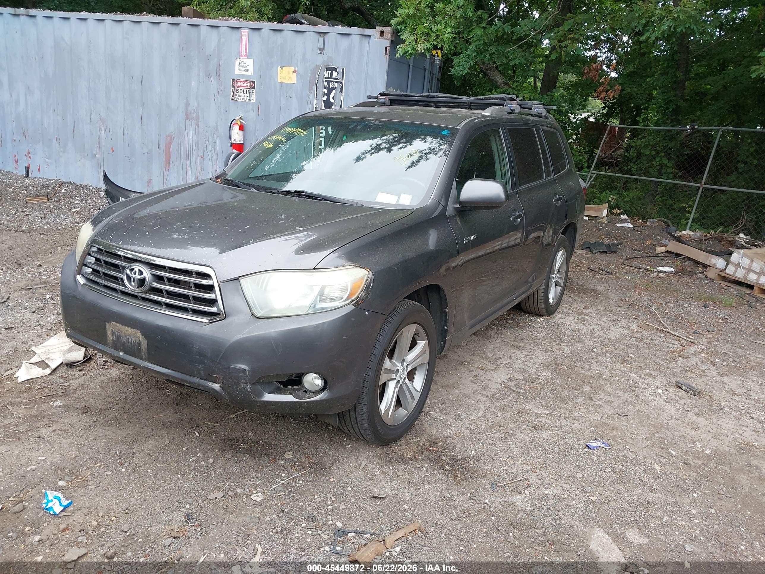 2008 Toyota Highlander Sport Gray vin: JTEES43A782078699
