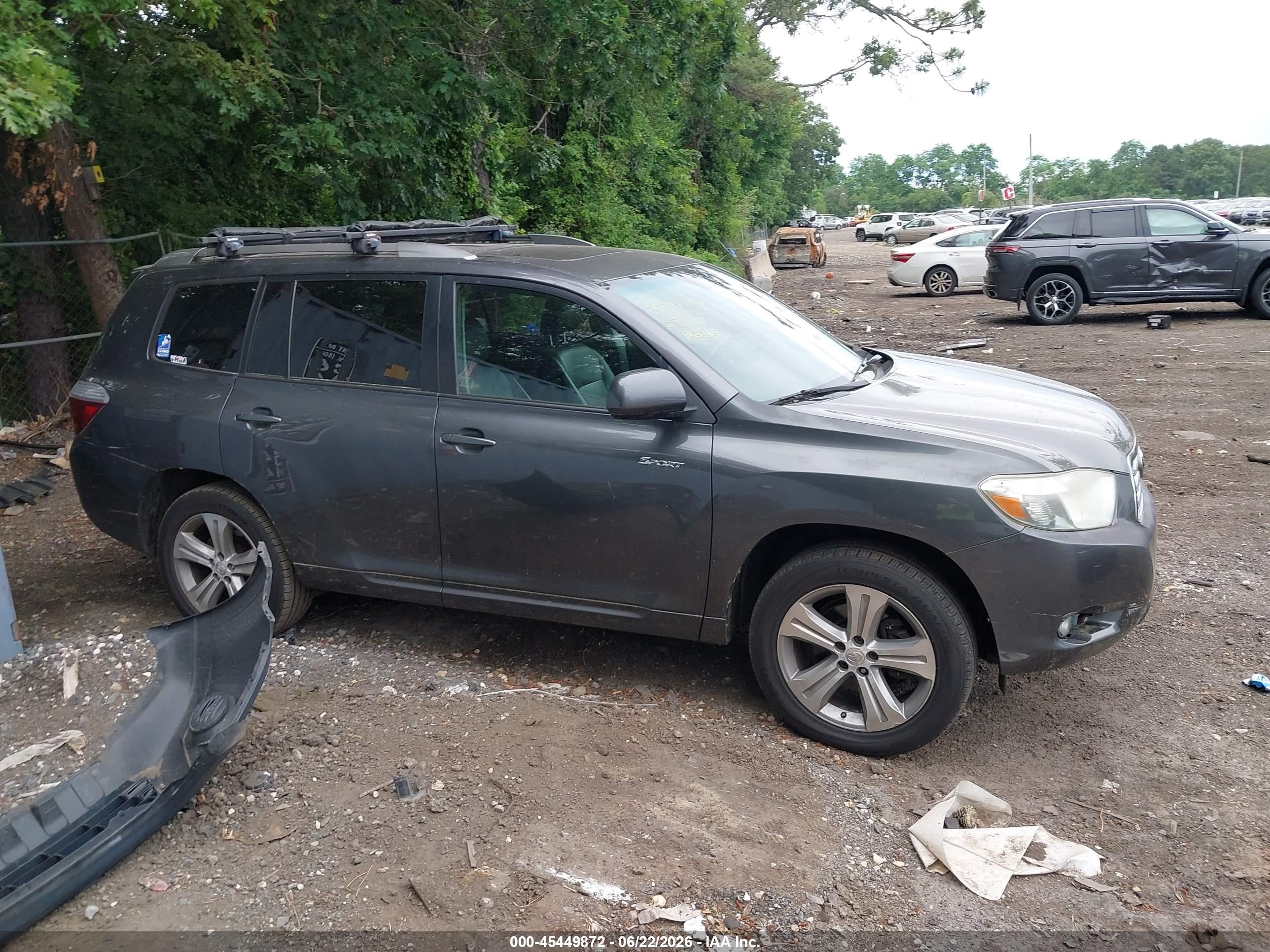 2008 Toyota Highlander Sport Gray vin: JTEES43A782078699