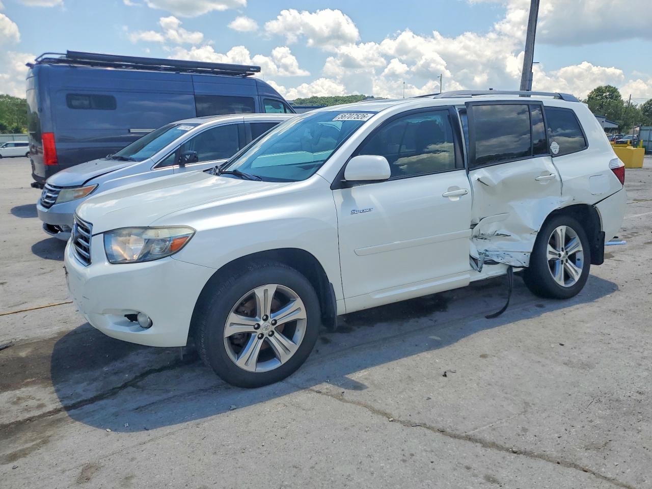 2009 Toyota Highlander Sport White vin: JTEES43A792142970