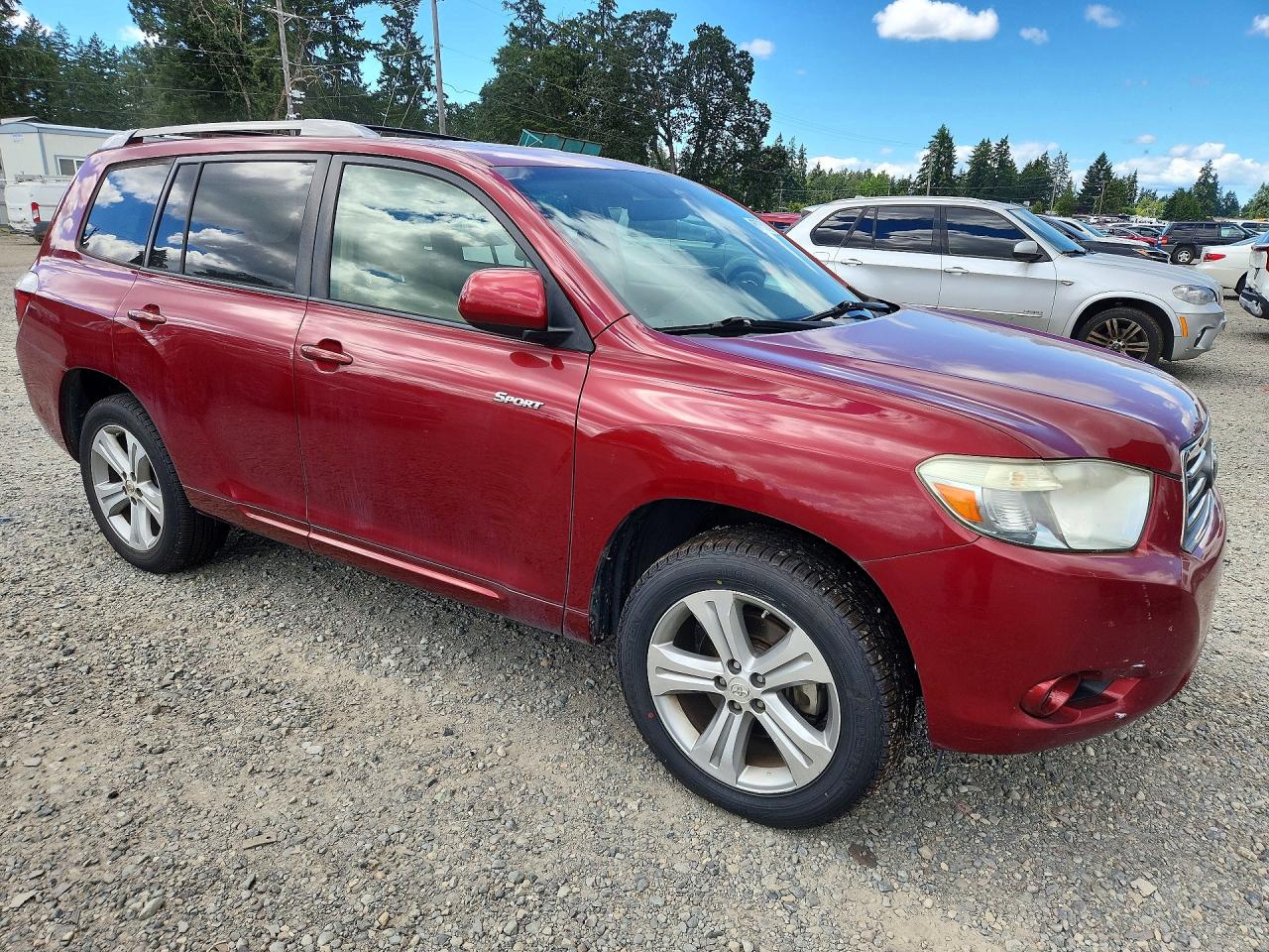 2008 Toyota Highlander Sport Red vin: JTEES43A882046571