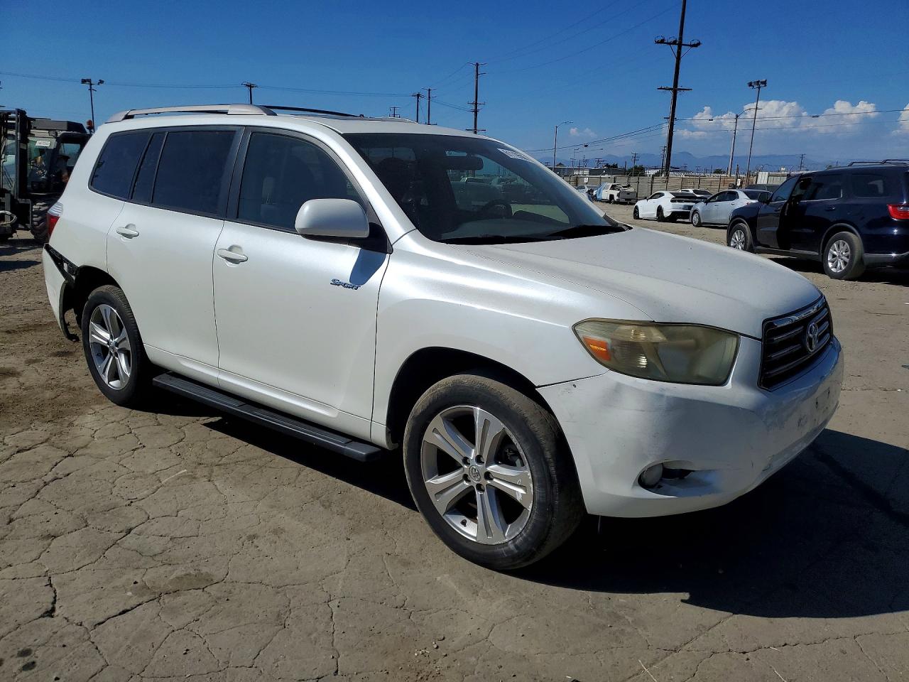 2008 Toyota Highlander Sport White vin: JTEES43A882049079