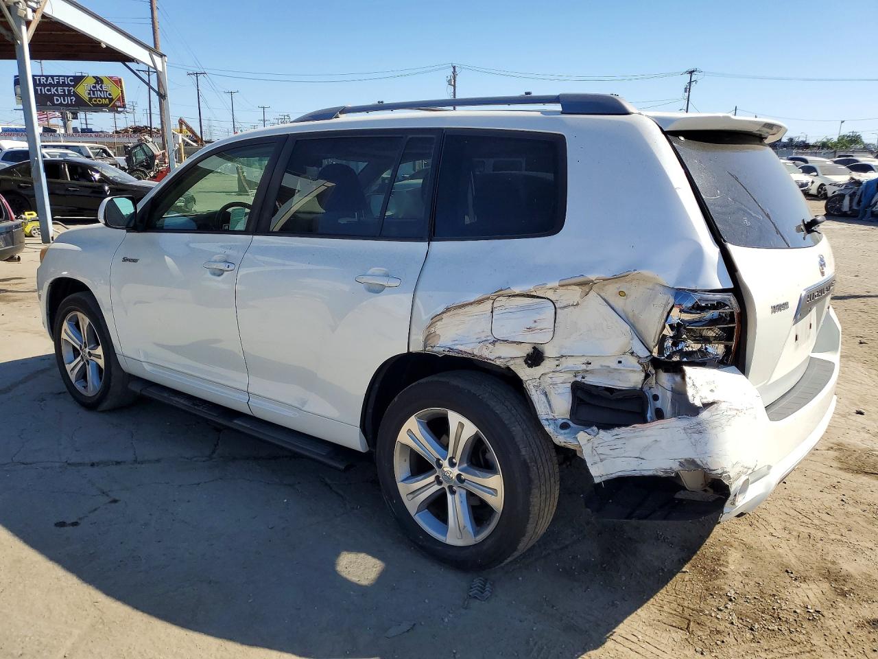2008 Toyota Highlander Sport White vin: JTEES43A882049079