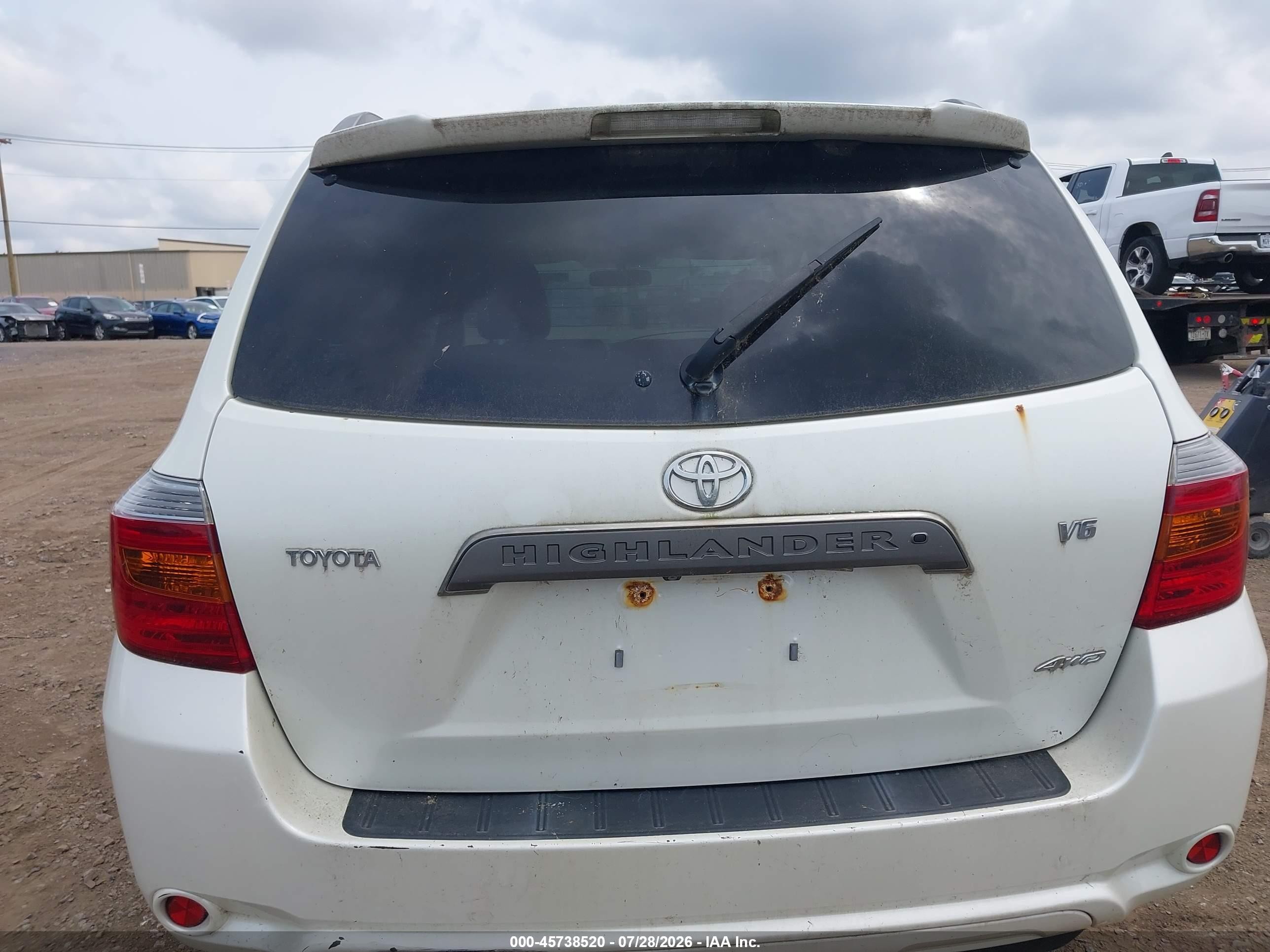 2008 Toyota Highlander Sport White vin: JTEES43A882074807