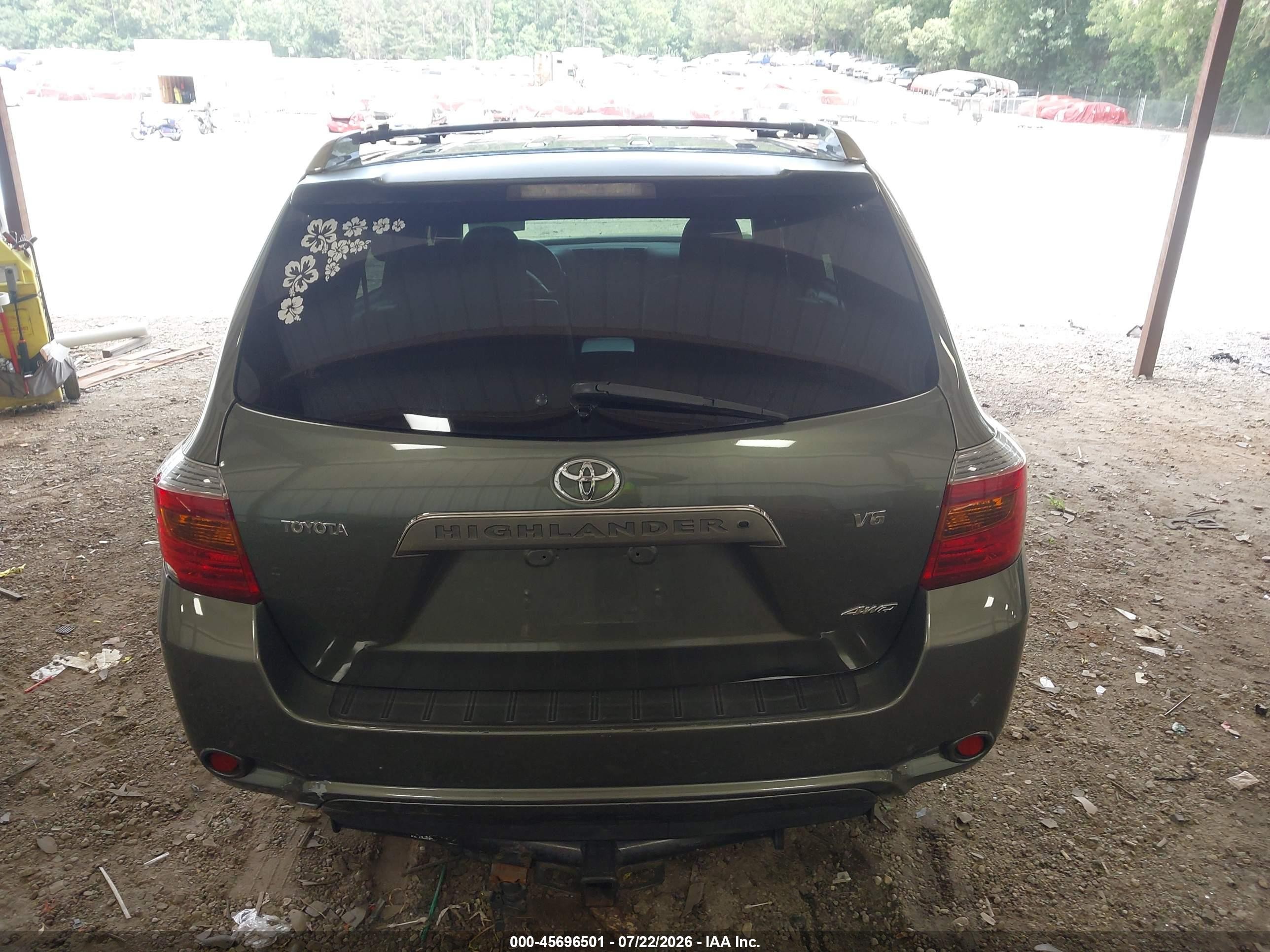 2008 Toyota Highlander Sport Turquoise vin: JTEES43A882106106