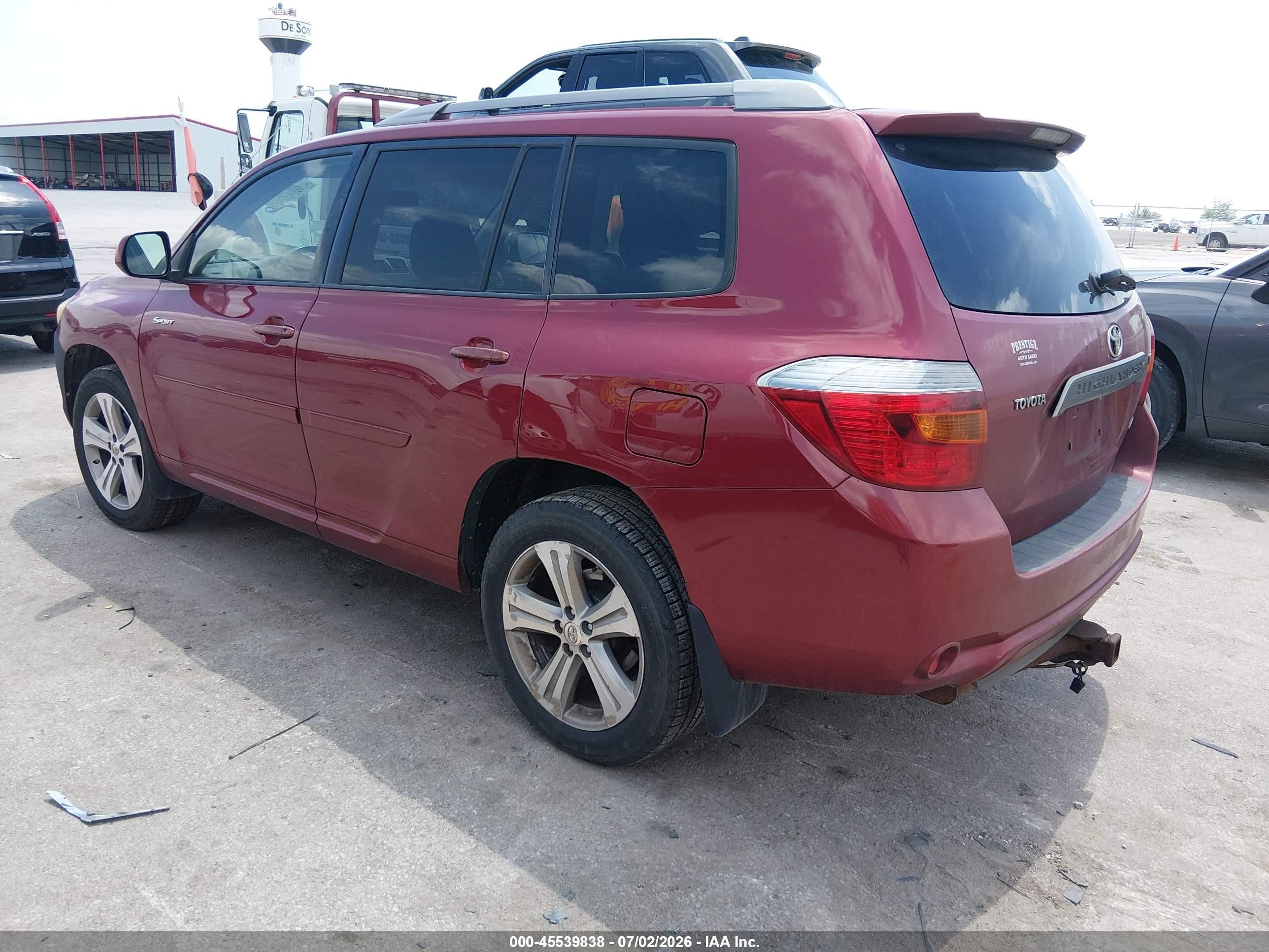 2008 Toyota Highlander Sport Красный vin: JTEES43A982007245
