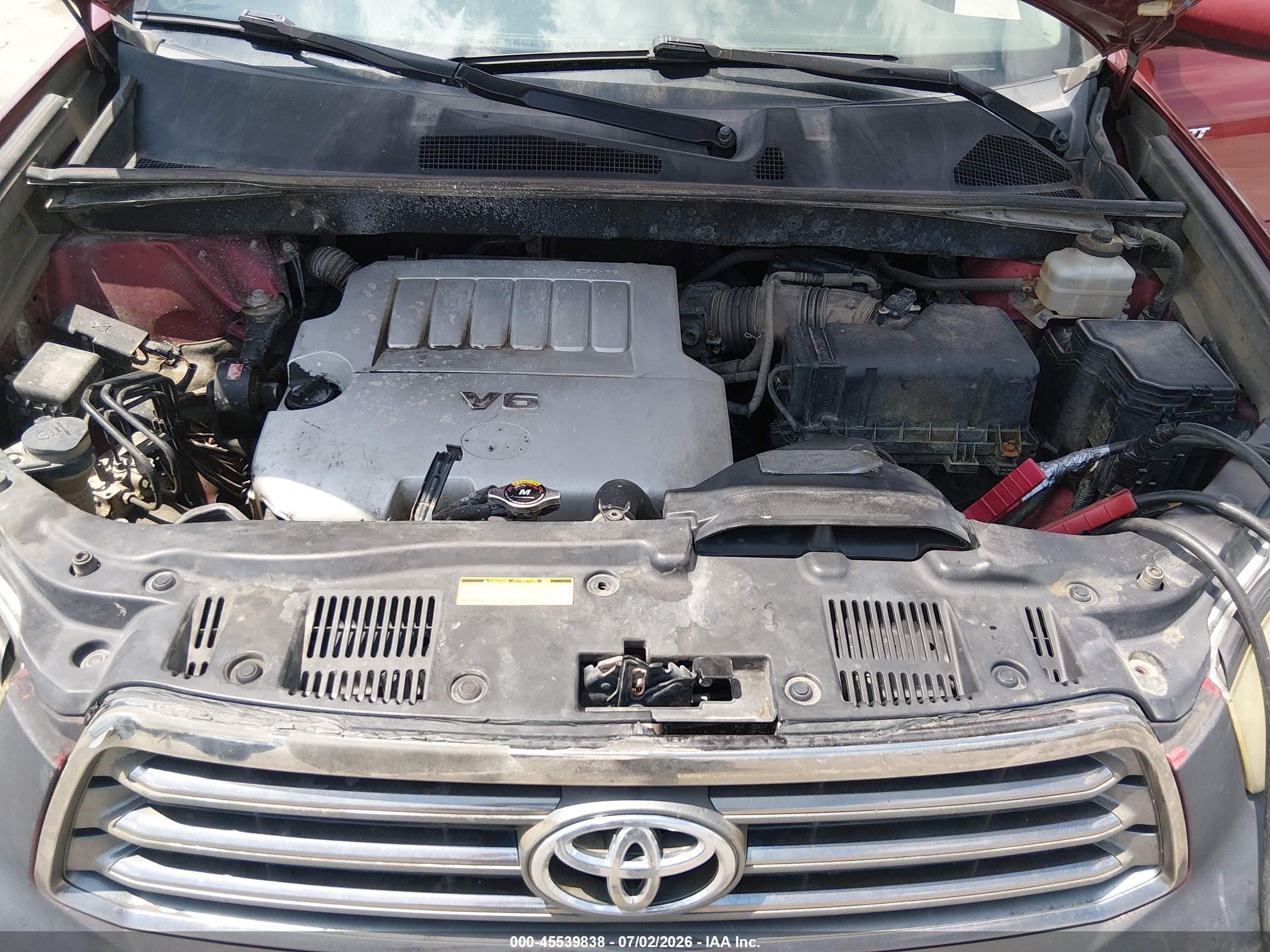 2008 Toyota Highlander Sport Красный vin: JTEES43A982007245