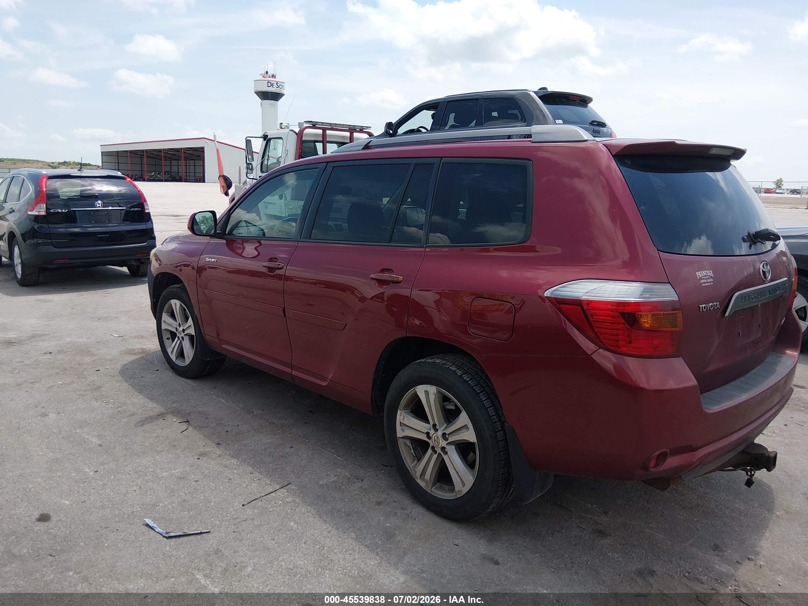 2008 Toyota Highlander Sport Красный vin: JTEES43A982007245