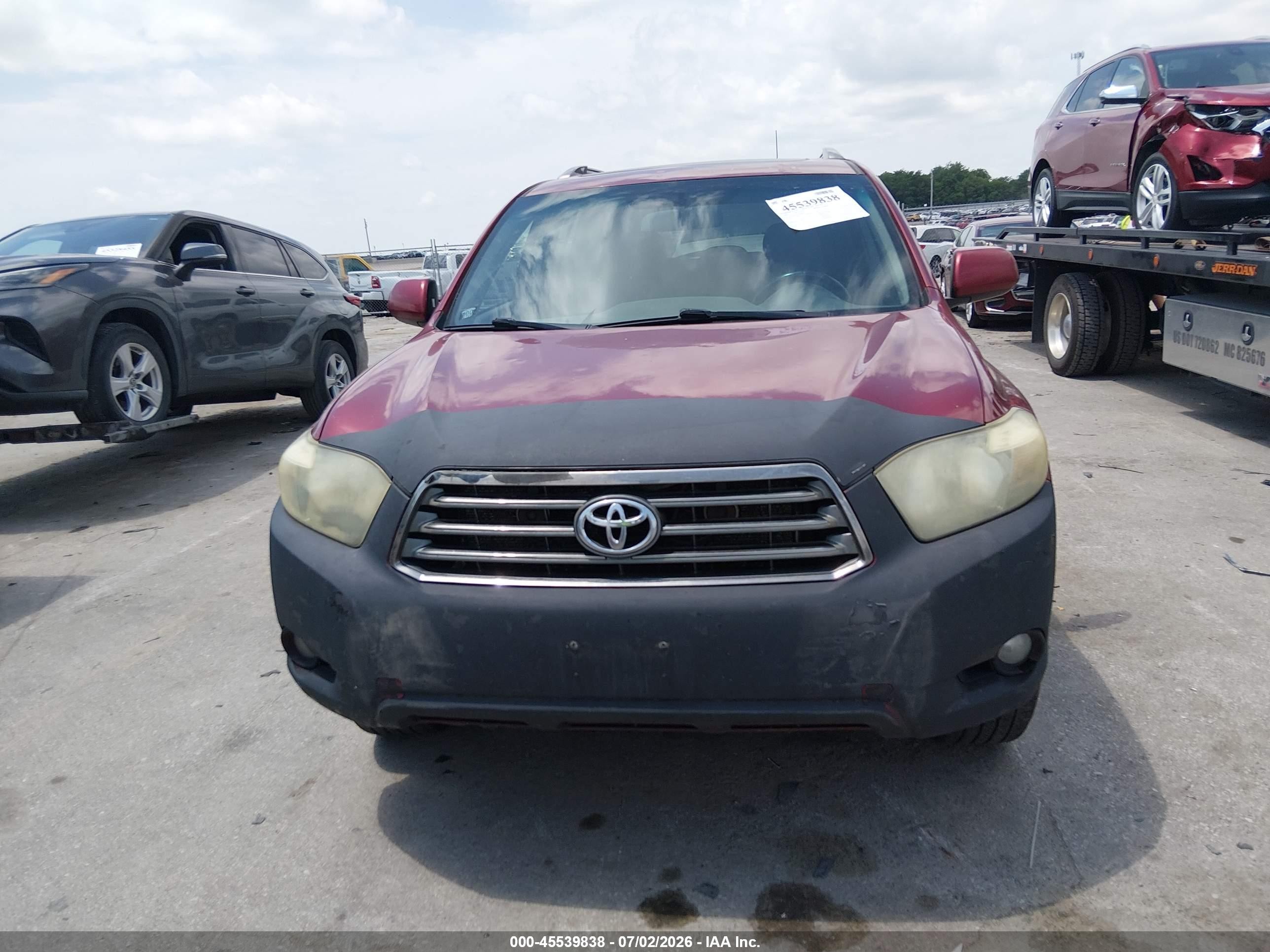 2008 Toyota Highlander Sport Красный vin: JTEES43A982007245
