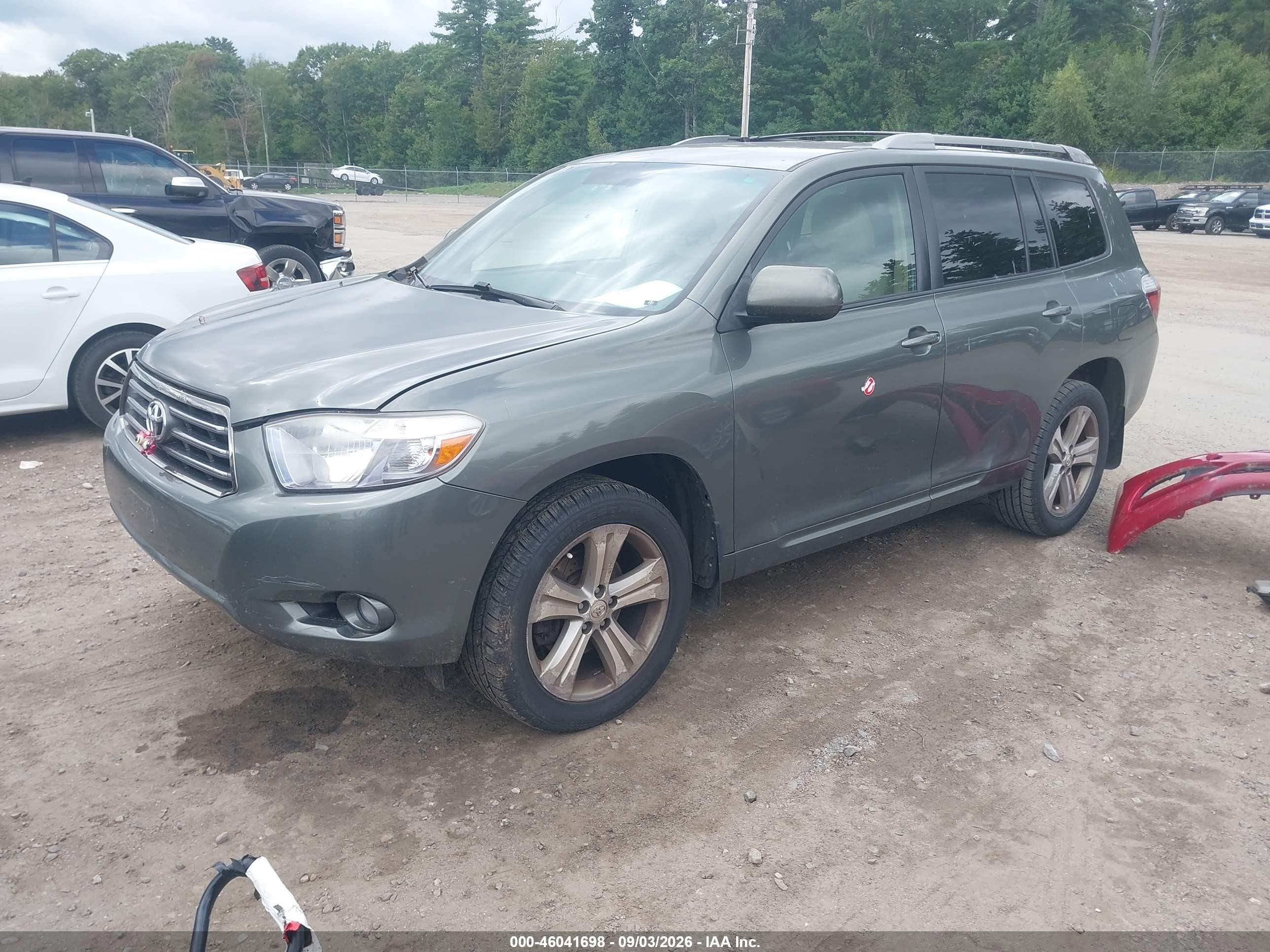 2008 Toyota Highlander Sport Зеленый vin: JTEES43A982015796