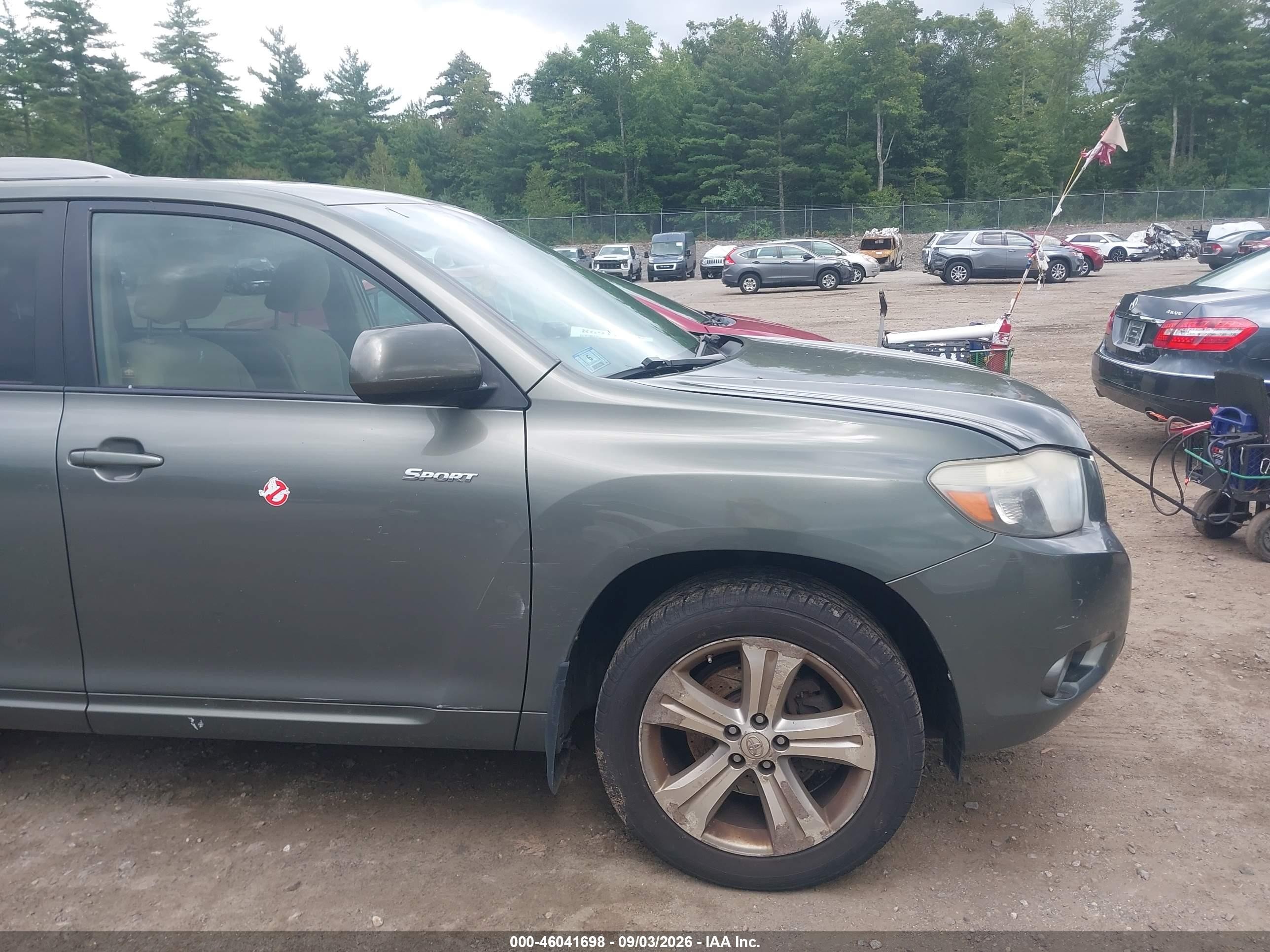 2008 Toyota Highlander Sport Зеленый vin: JTEES43A982015796